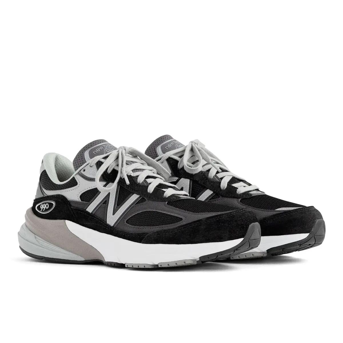 New Balance 990v6 MiUSA Black Grey White 3/5