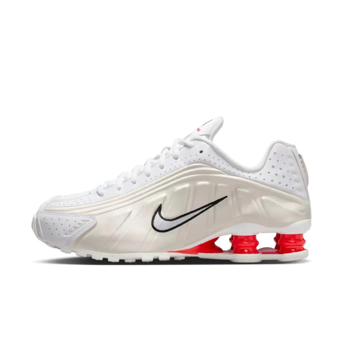 Nike Shox R4 White Phantom Picante Red (Women's) 2/6