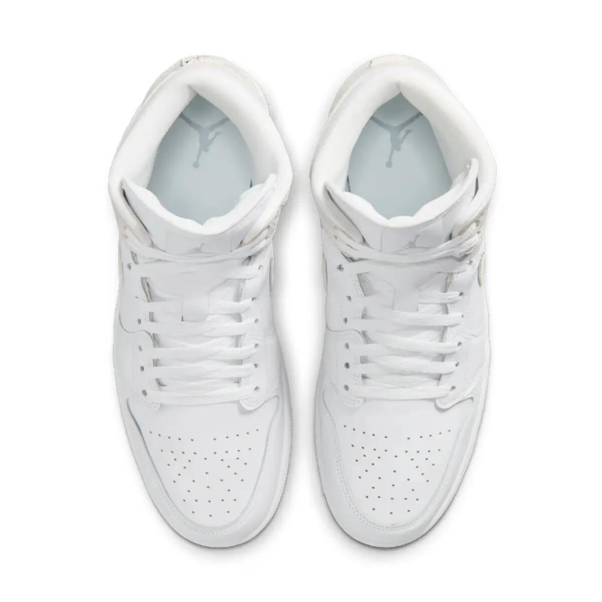 Jordan 1 Mid SE Distressed White Field Silver 4/6