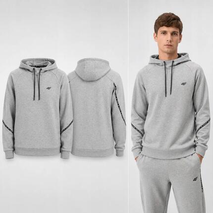 BLUZA MĘSKA 4F DRESOWA NIEROZPINANA Z KAPTUREM 3XL M2238 KOLOR BEŻOWY