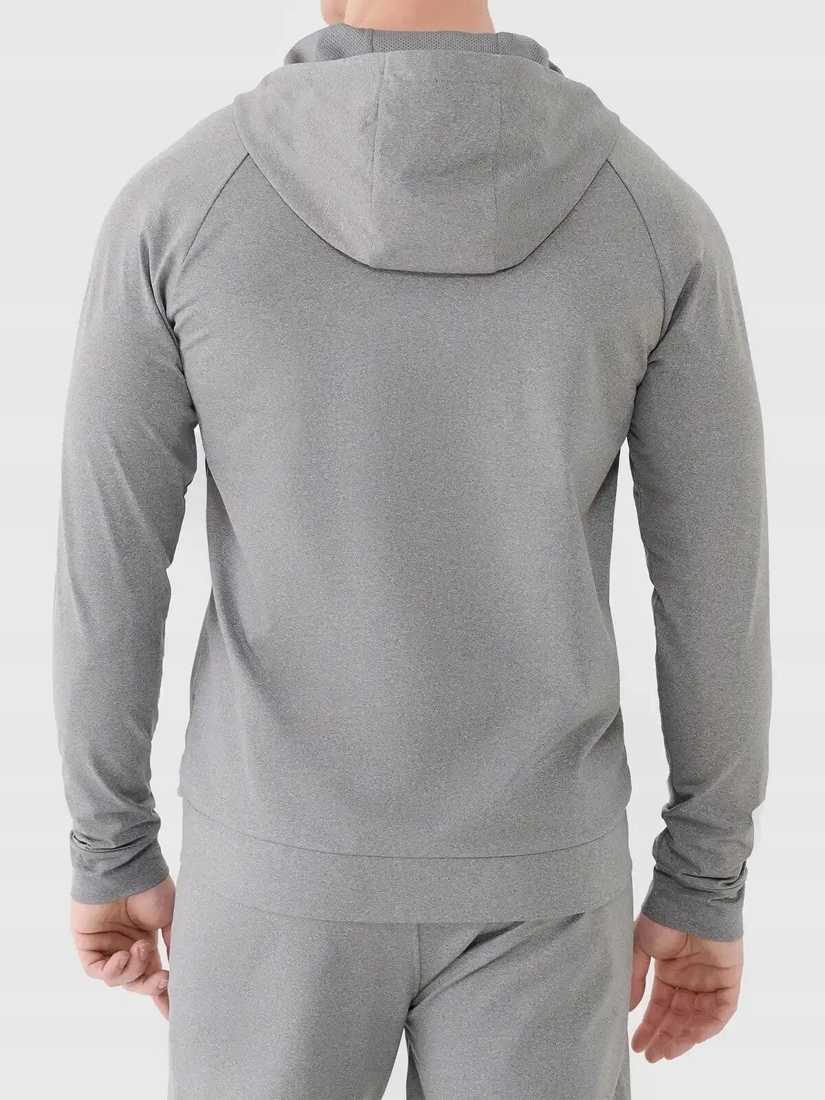 BLUZA MĘSKA SPORTOWA 4F TRENINGOWA SZYBKOSCHNĄCA M631  KOLOR SZARY 3/9
