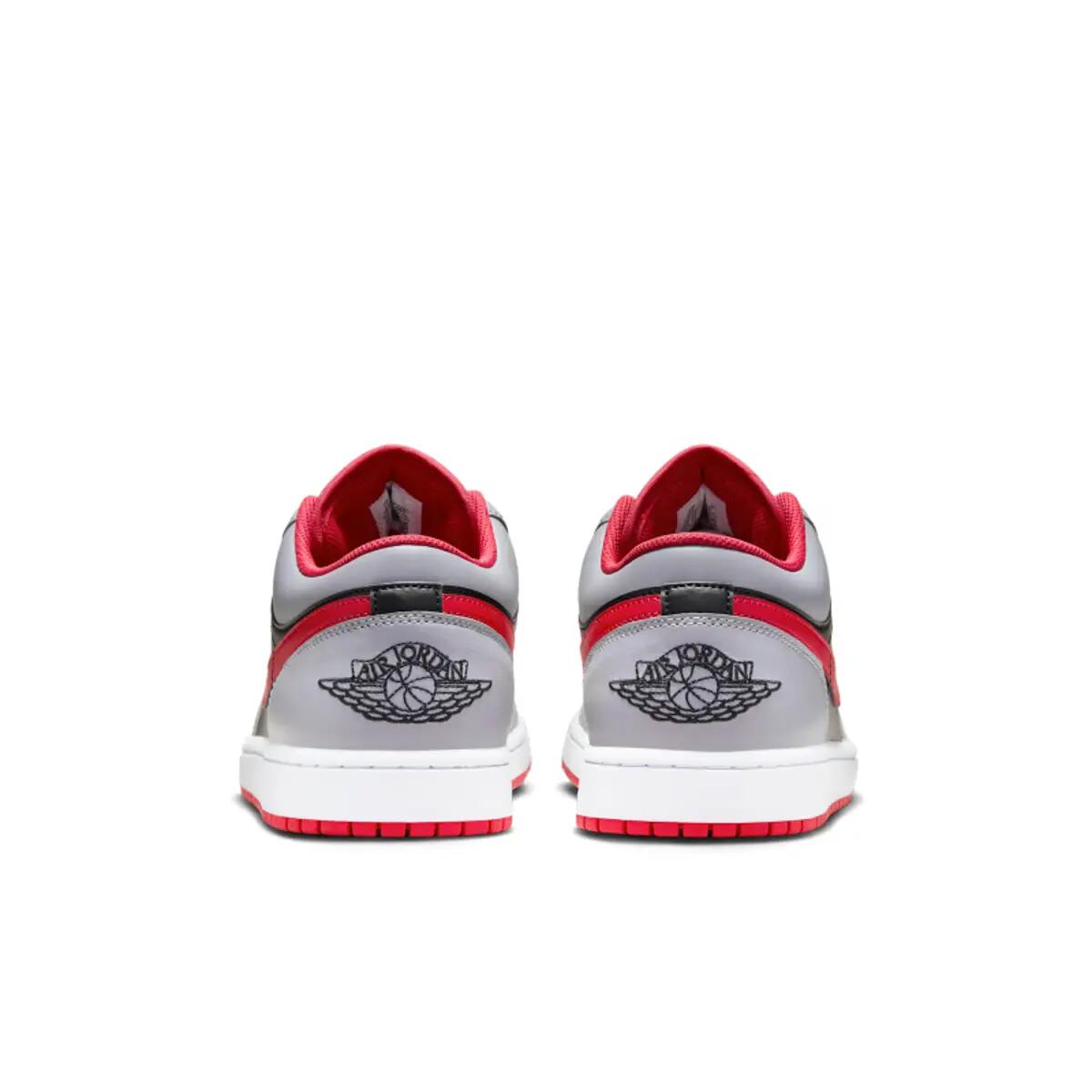 Air Jordan 1 Low Black Light Smoke Grey Gym Red 6/6