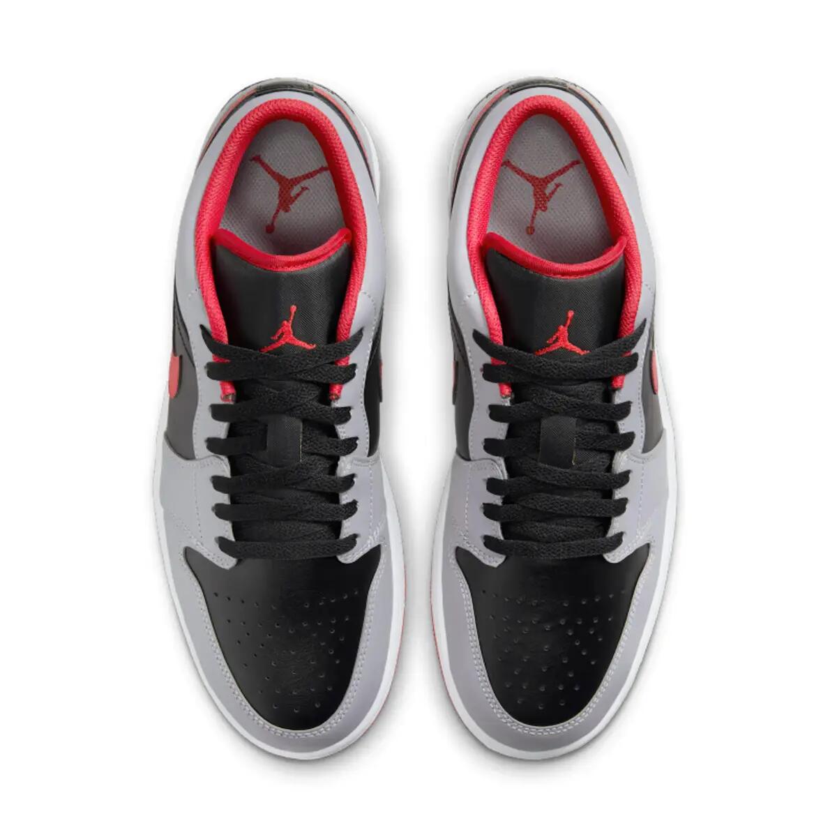 Air Jordan 1 Low Black Light Smoke Grey Gym Red 4/6