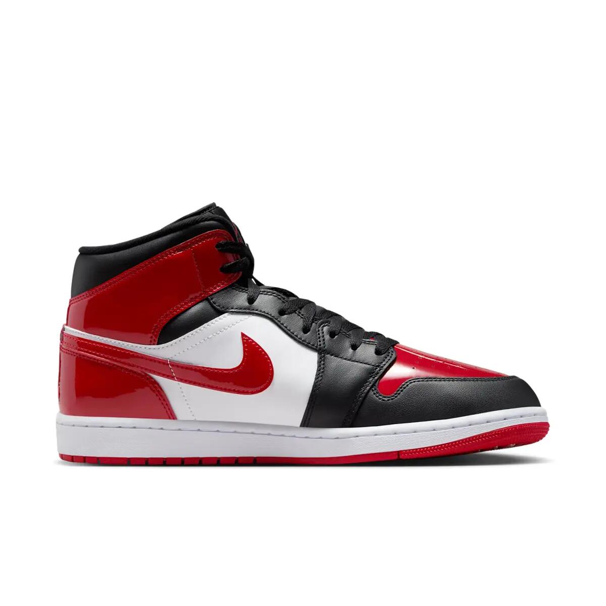 Jordan 1 Mid SE Patent Bred Toe 4/6