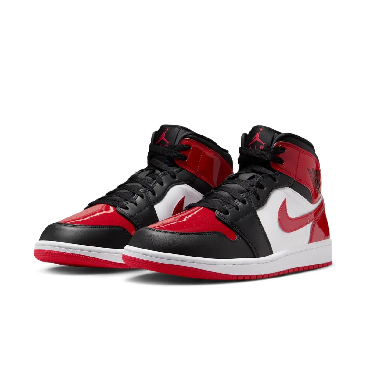 Jordan 1 Mid SE Patent Bred Toe 3/6