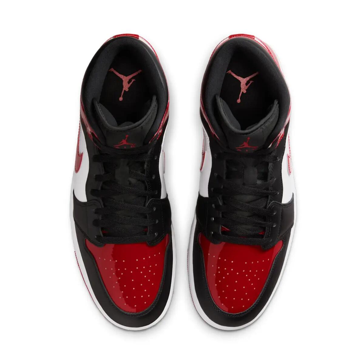 Jordan 1 Mid SE Patent Bred Toe 2/6