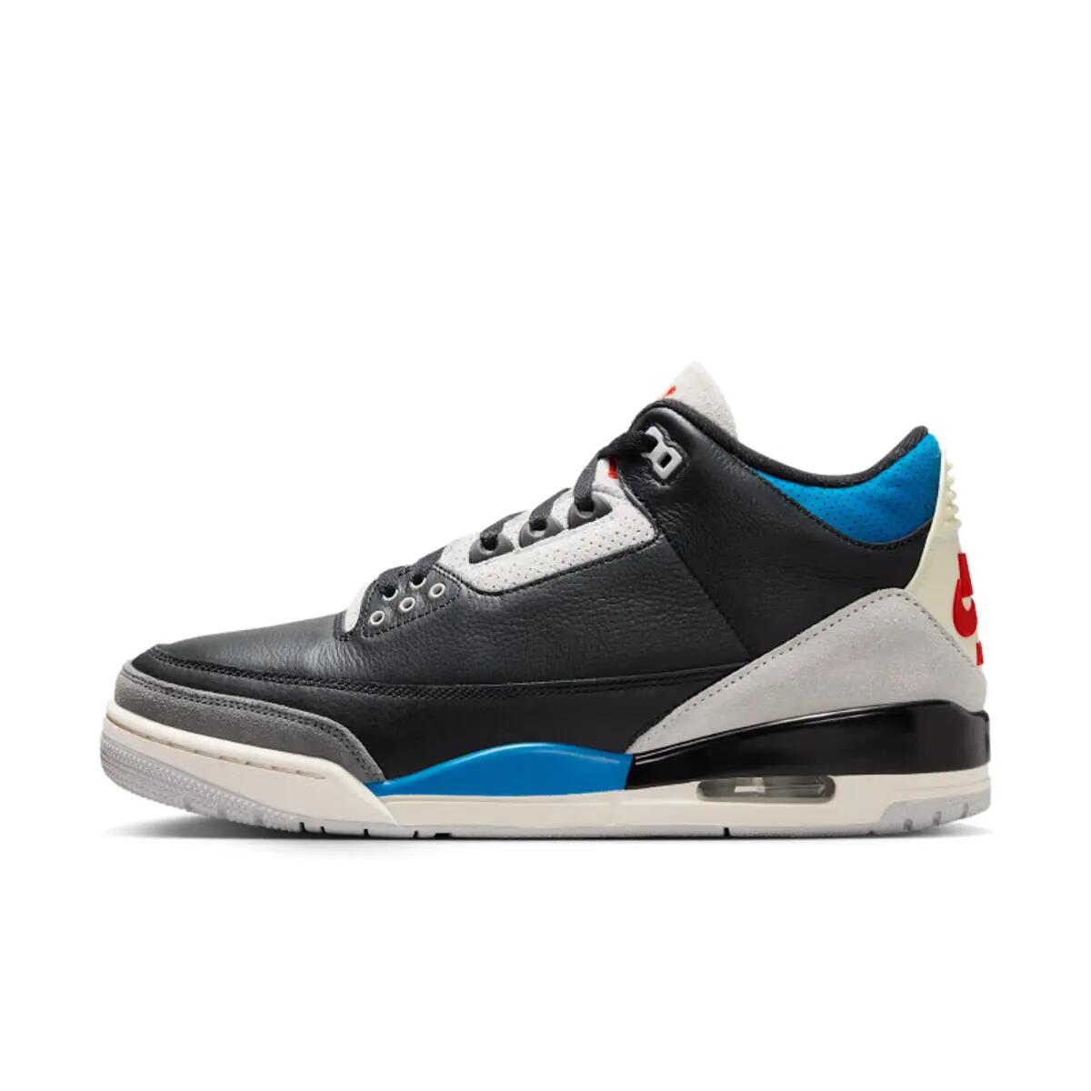 Chaussures Nike Air Jordan 3 Retro OG Rare Air Noir/Rouge Chili 3/6