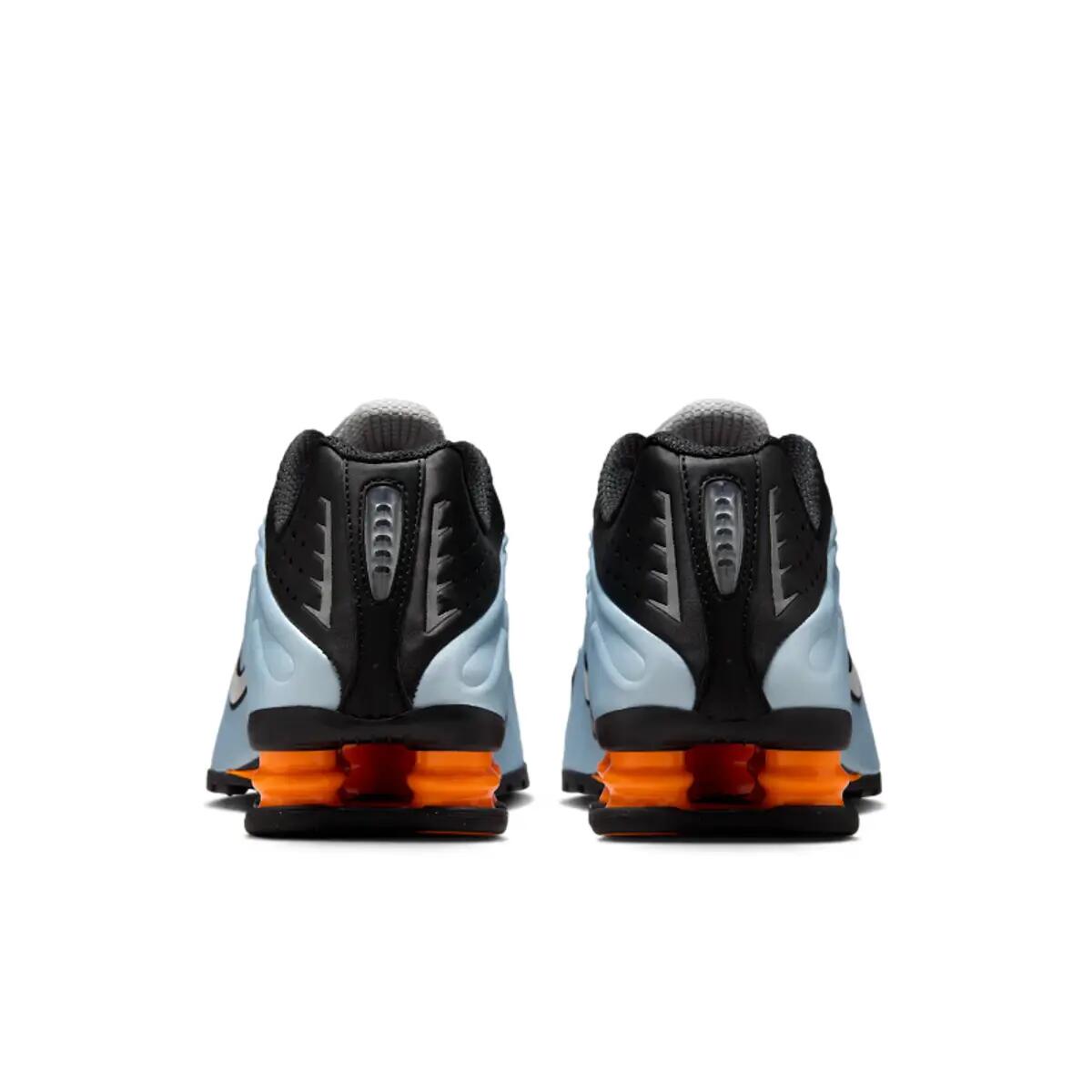 Nike Shox R4 Blue Tint Total Orange Black Metallic Silver (Women's) 6/6