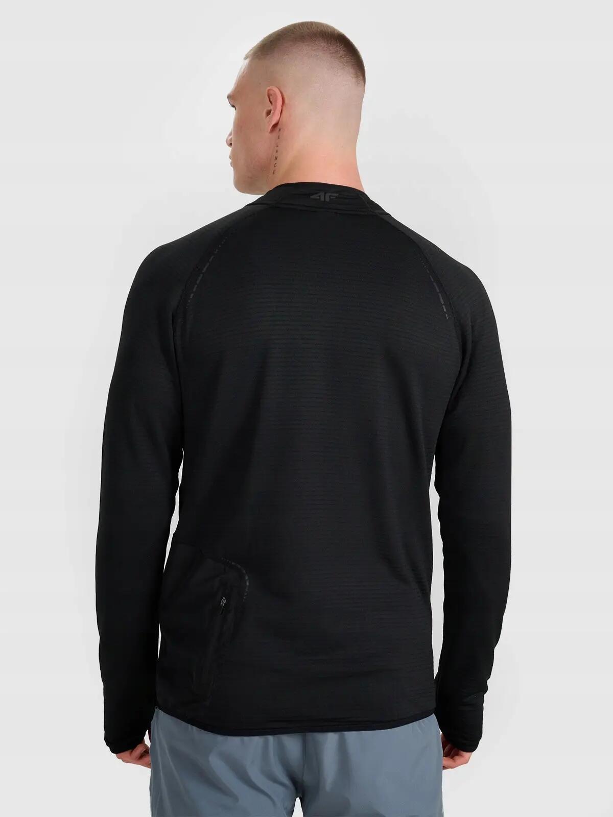 BLUZA MĘSKA 4F SPORTOWA TRENINGOWA SZYBKOSCHNĄCA TFSWM575 L  KOLOR CZARNY 8/12