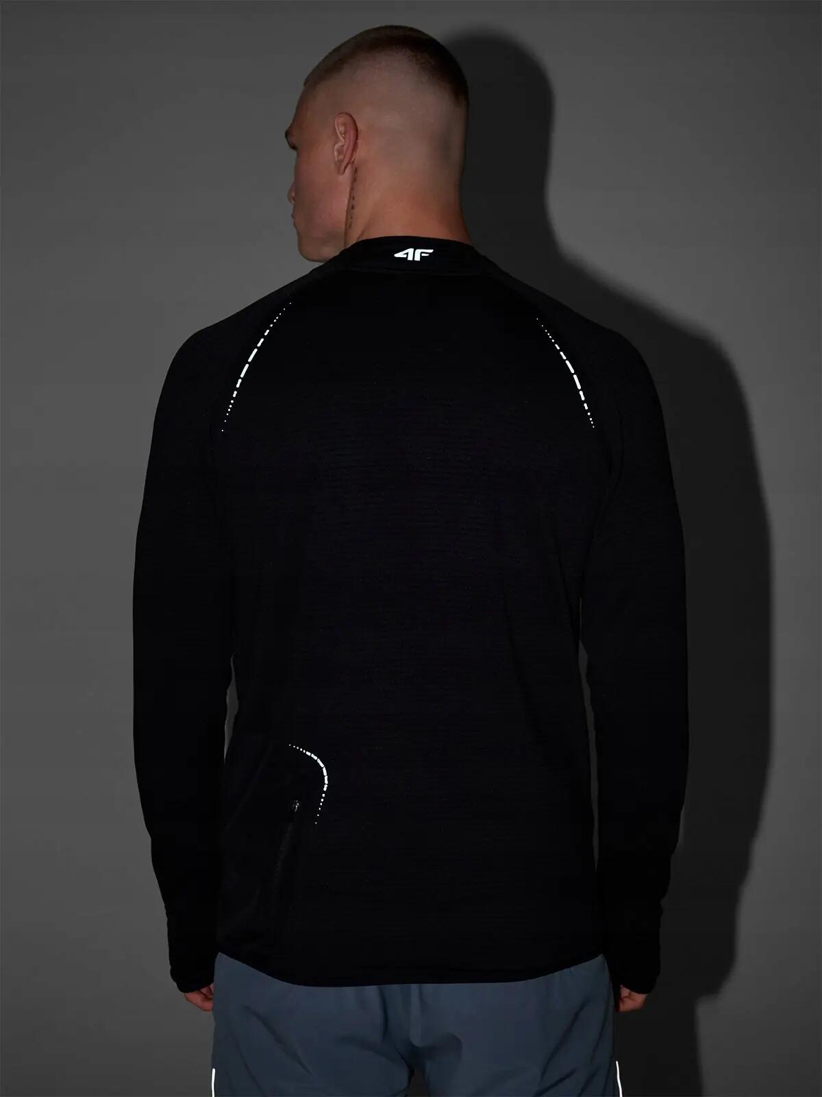 BLUZA MĘSKA 4F SPORTOWA TRENINGOWA SZYBKOSCHNĄCA TFSWM575 L  KOLOR CZARNY 7/12
