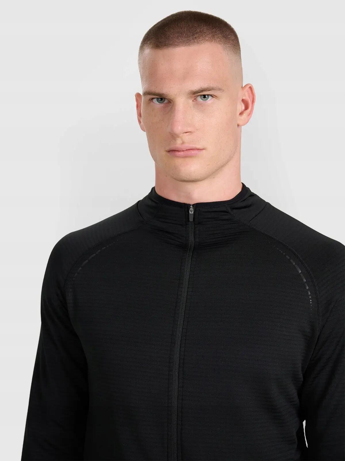 BLUZA MĘSKA 4F SPORTOWA TRENINGOWA SZYBKOSCHNĄCA TFSWM575 L  KOLOR CZARNY 4/12