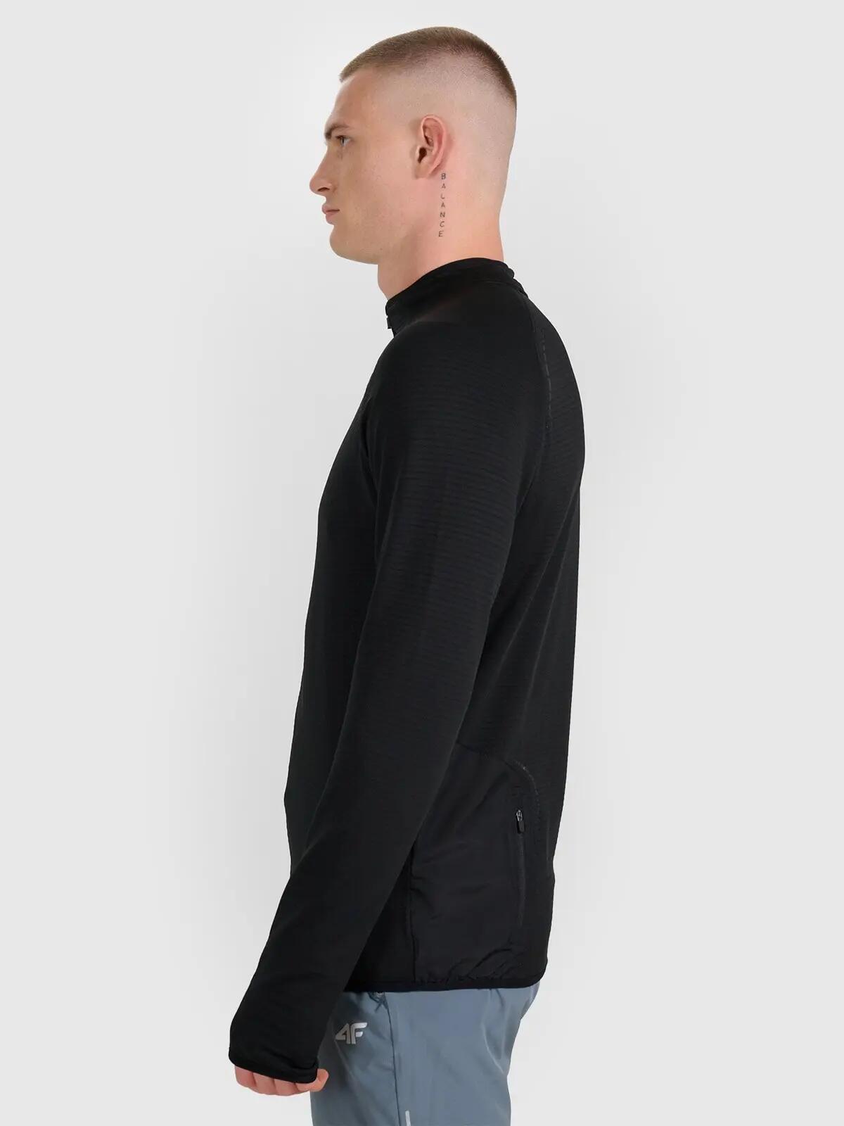 BLUZA MĘSKA 4F SPORTOWA TRENINGOWA SZYBKOSCHNĄCA TFSWM575 L  KOLOR CZARNY 3/12