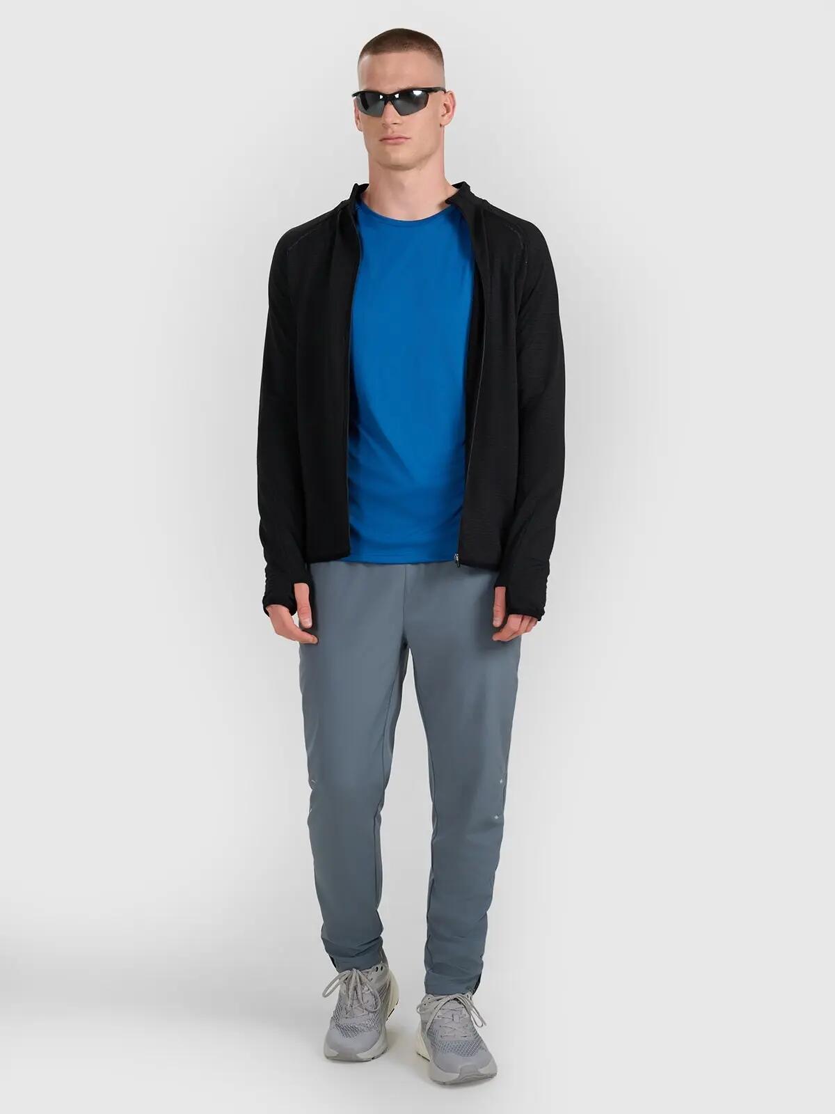 BLUZA MĘSKA 4F SPORTOWA TRENINGOWA SZYBKOSCHNĄCA TFSWM575 L  KOLOR CZARNY 2/12