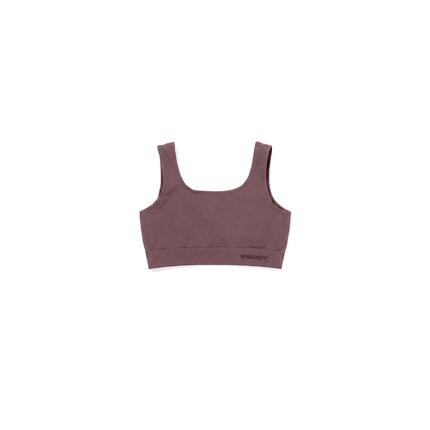 Brassière de sport sans coutures avec bande sous le buste côtelée