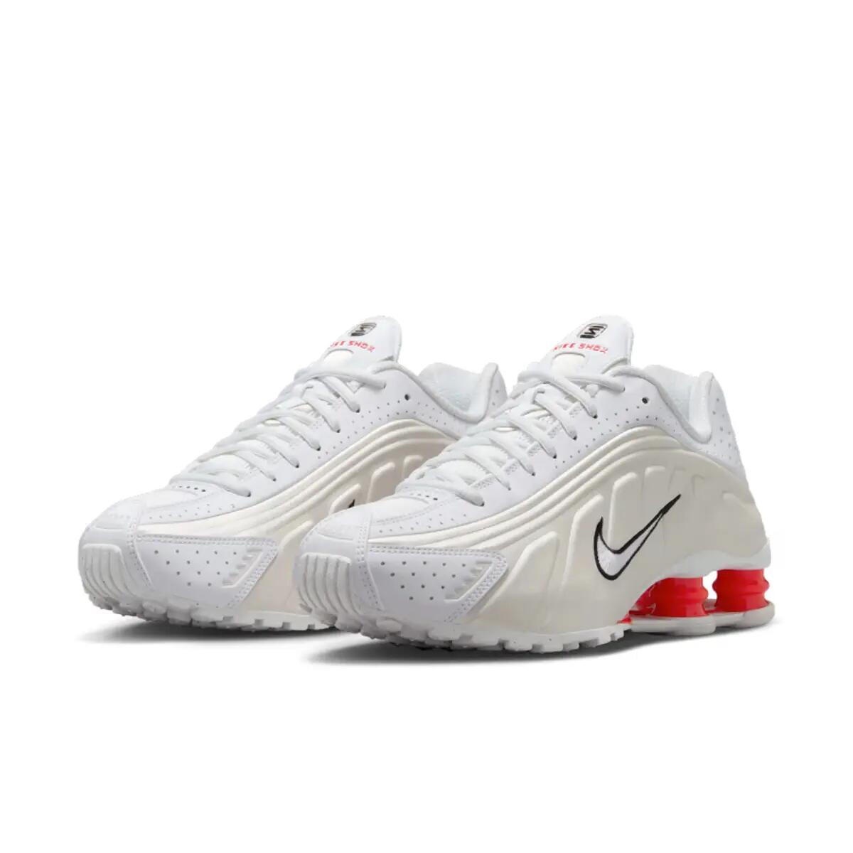 Nike Shox R4 White Phantom Picante Red (Women's) 5/6