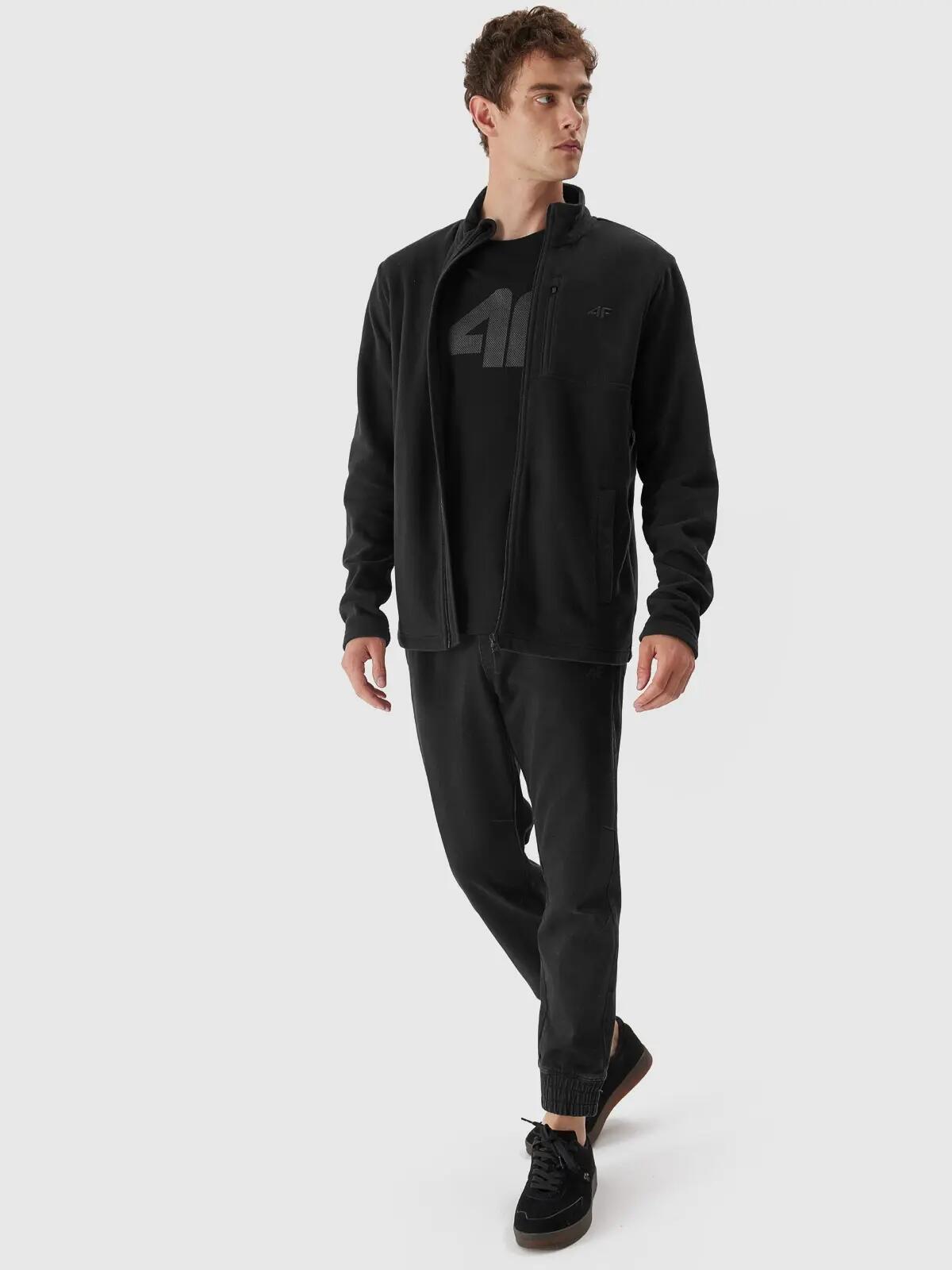 POLAR MĘSKI 4F BLUZA POLAROWA ROZPINANA TFLEM122 XXL  KOLOR CZARNY 6/10