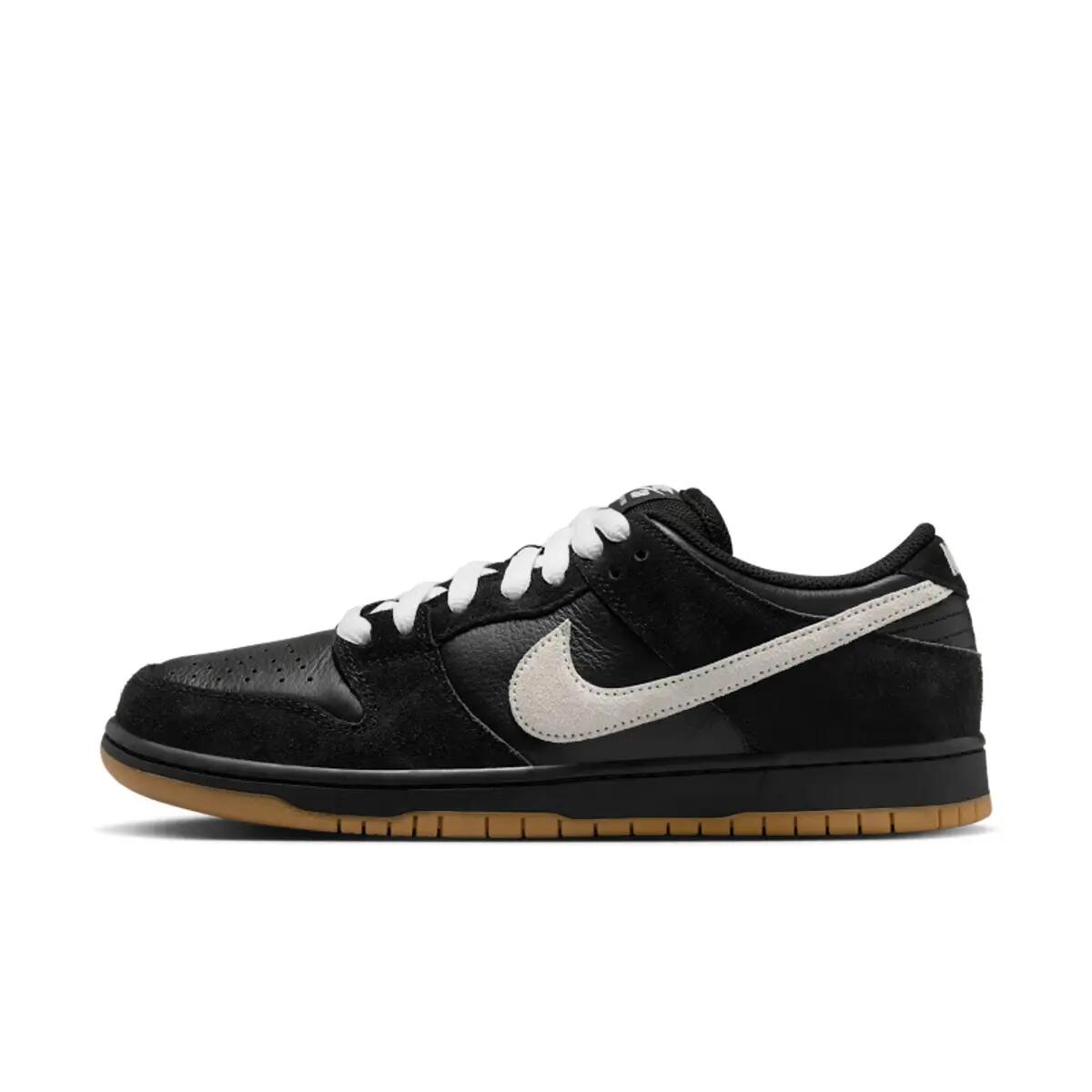 Nike Dunk Low Pro SB Schuhe in Schwarz Weiß Hellbraun 2/6