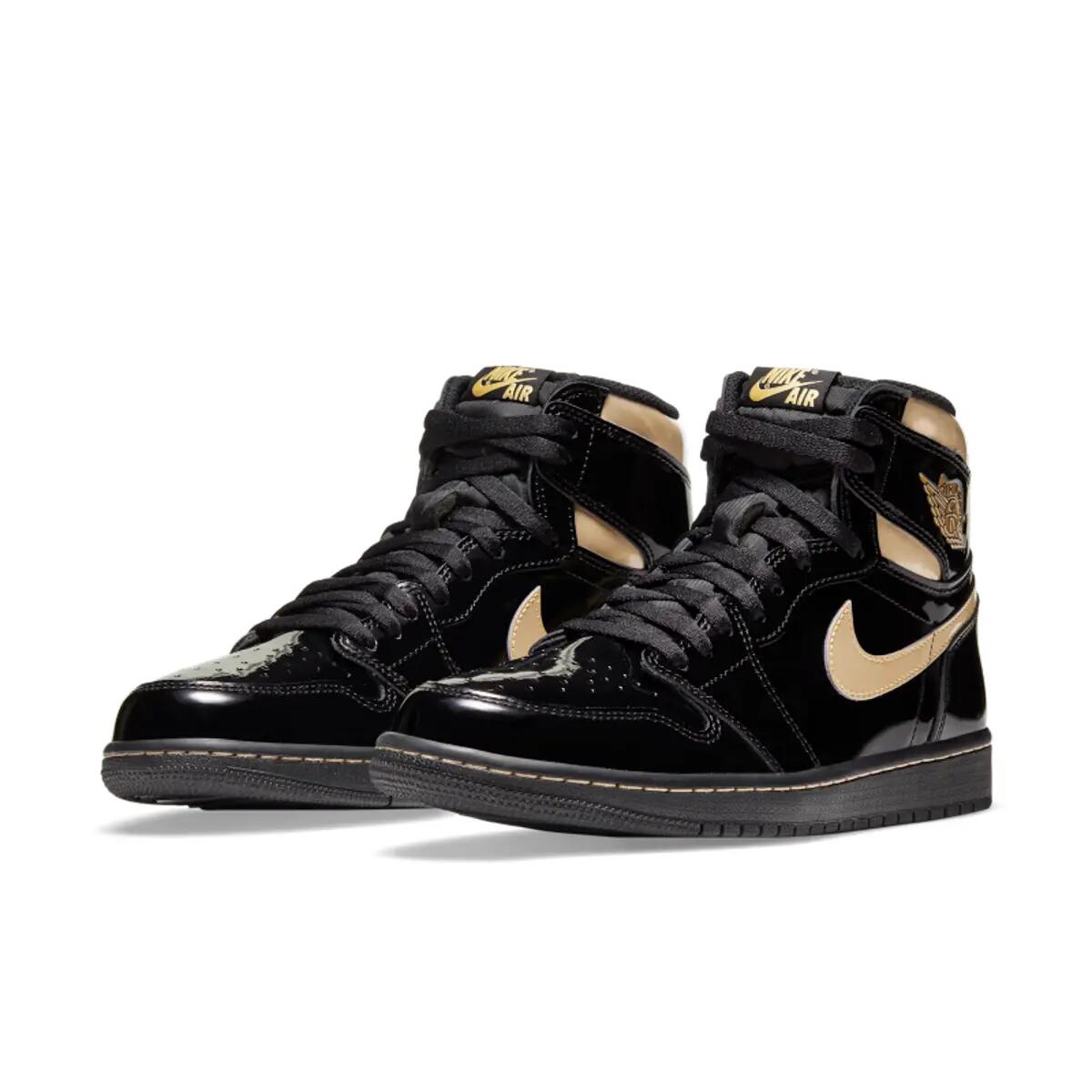 Air Jordan 1 Retro High Black Metallic Gold (2020) 4/6