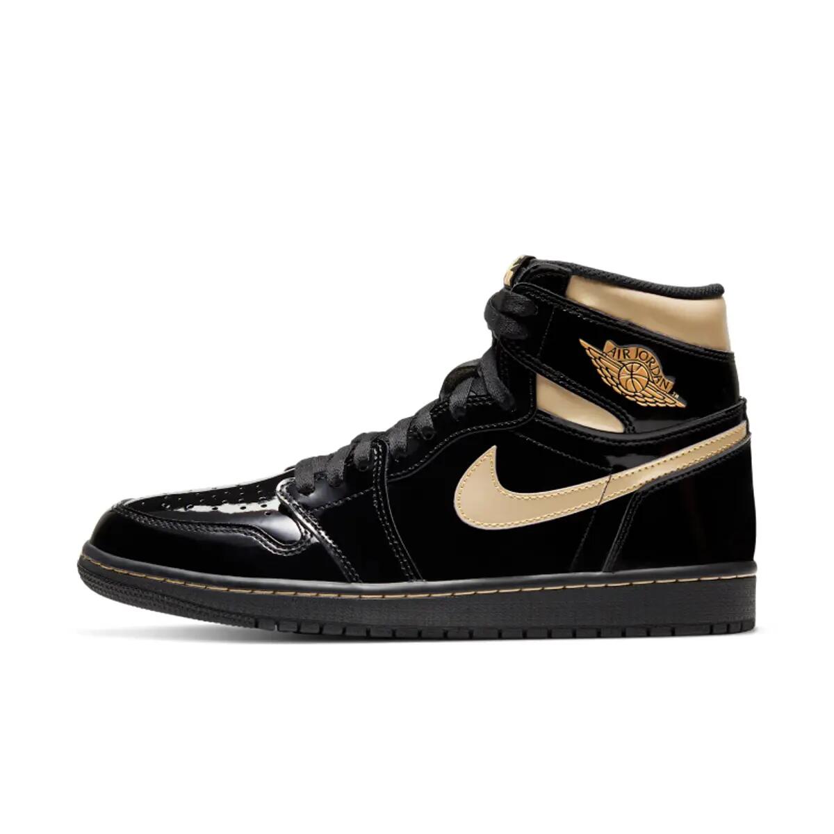 Air Jordan 1 Retro High Black Metallic Gold (2020) 2/6