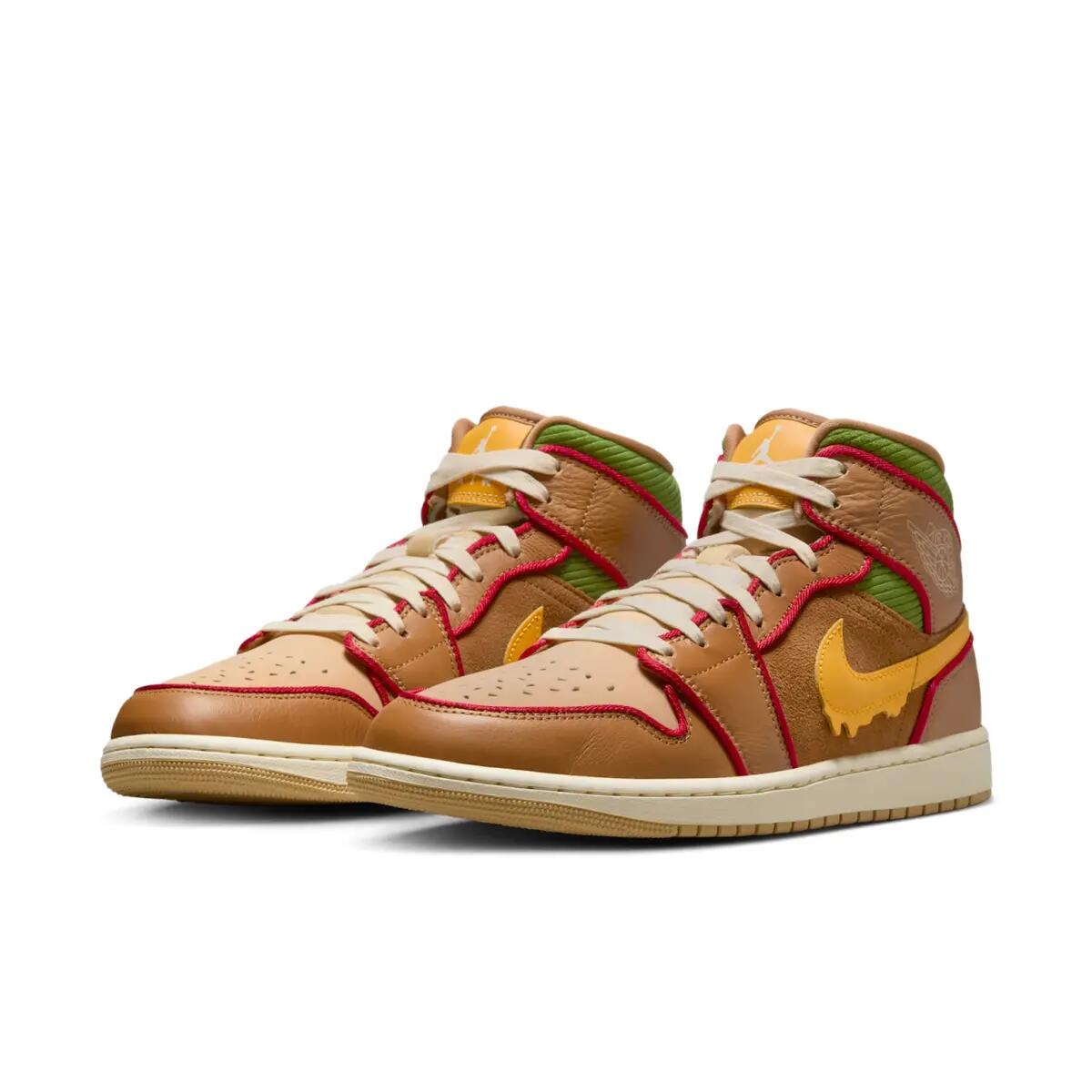 Jordan 1 Mid SE Cheeseburger 4/6