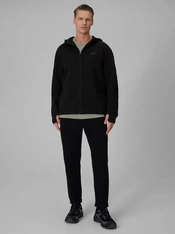 BLUZA MĘSKA 4F DRESOWA ROZPINANA Z KAPTUREM SPORTOWA  KOLOR CZARNY 5/10