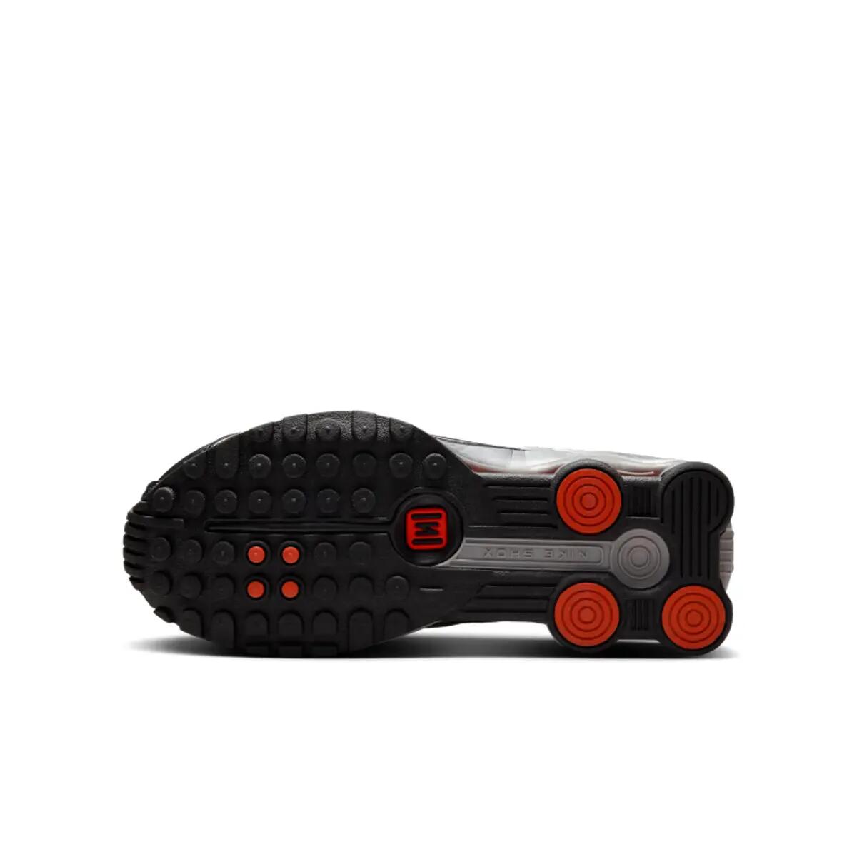 Nike Shox R4 Metallic Silver Black Picante Red (GS) 2/6