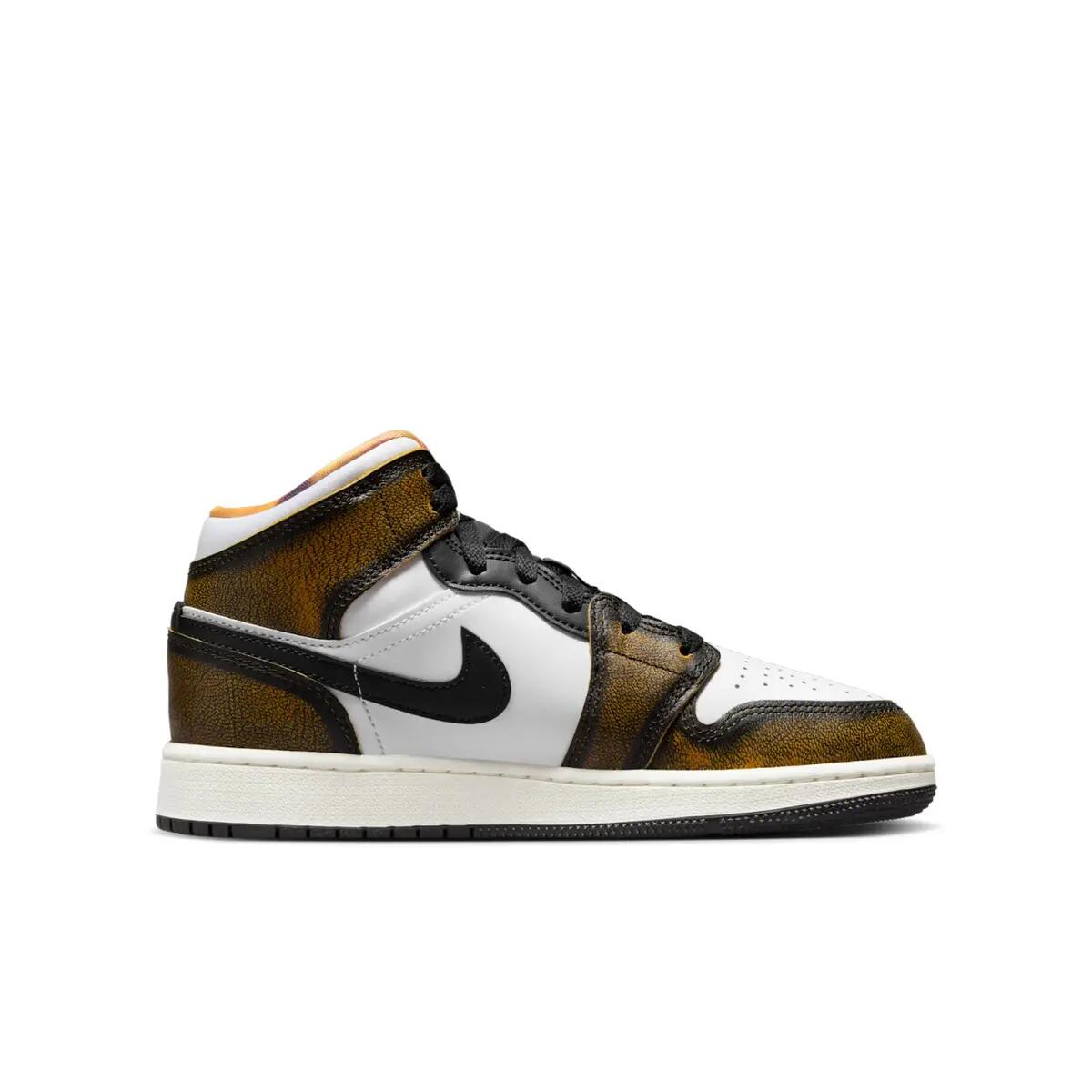 Jordan 1 Mid SE Orange Wear Away (GS) 3/6