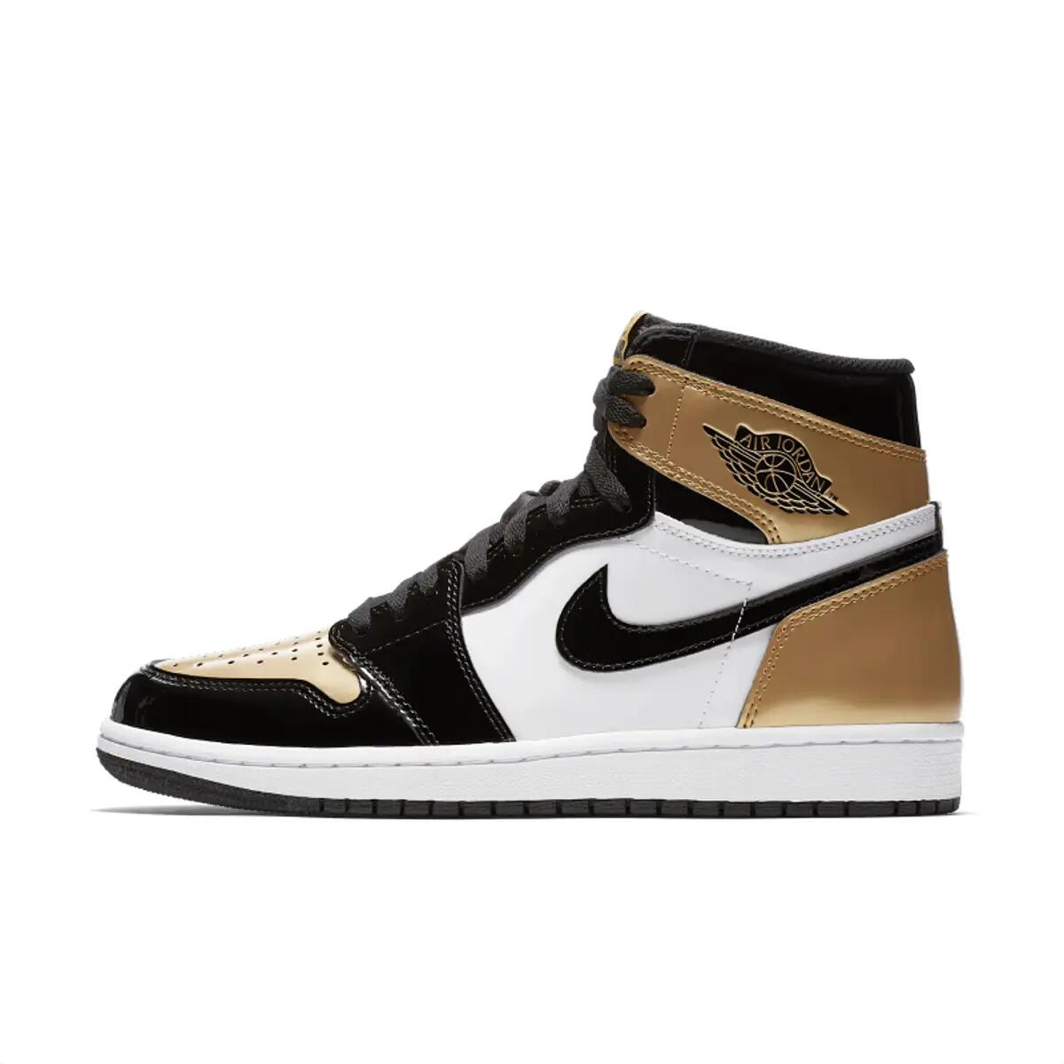 Air Jordan 1 Retro High Patent Gold Toe 3/6