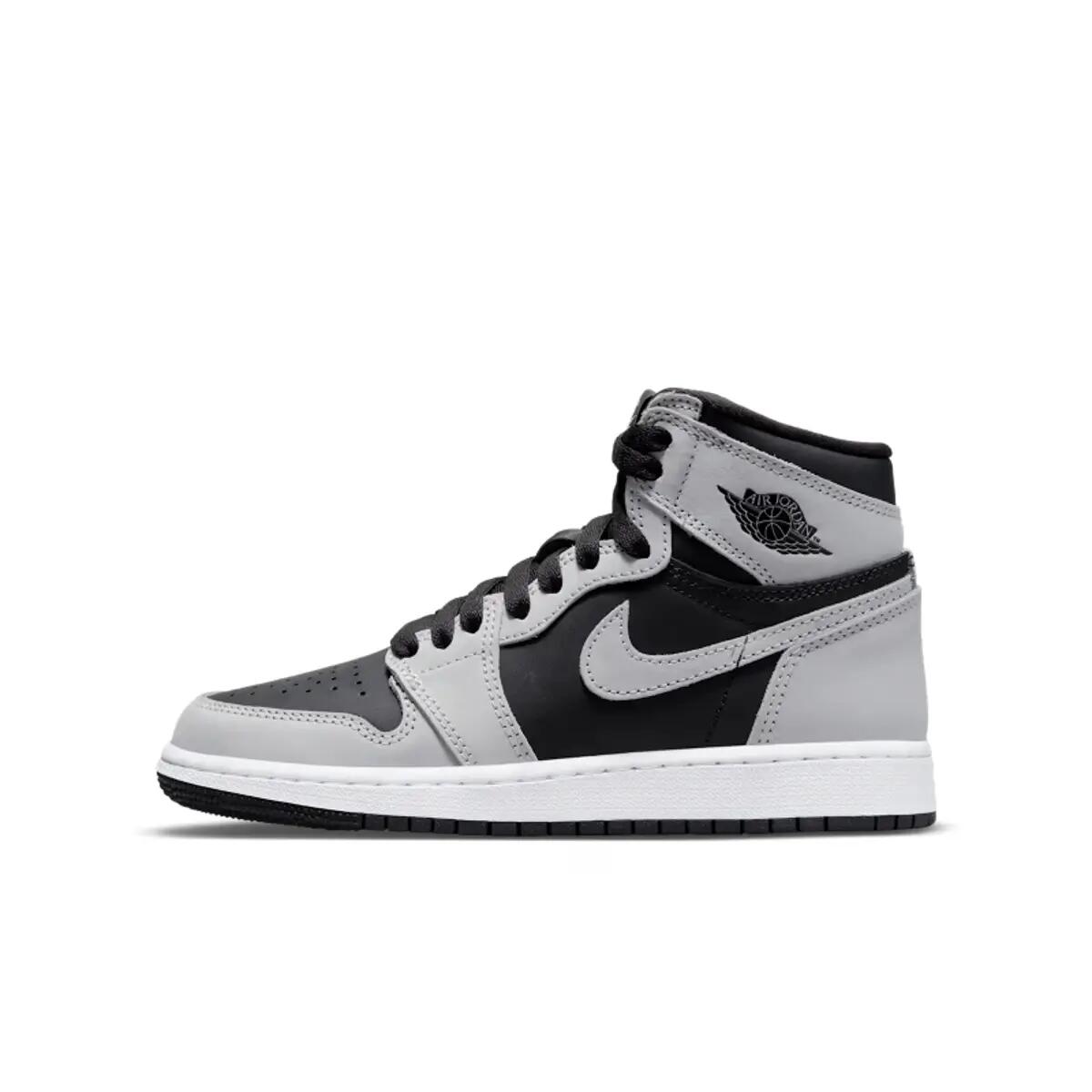 Air Jordan 1 Retro High Black White Light Smoke Grey (GS) 2/6