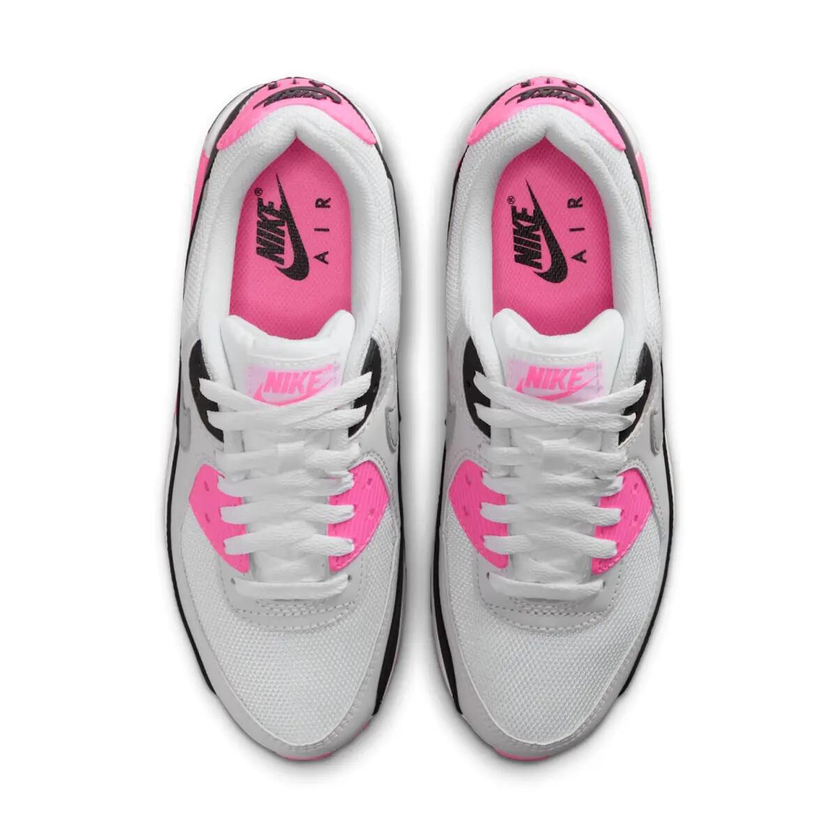 Nike Air Max 90 White Pink Glow Wolf Grey (Women's) 5/6