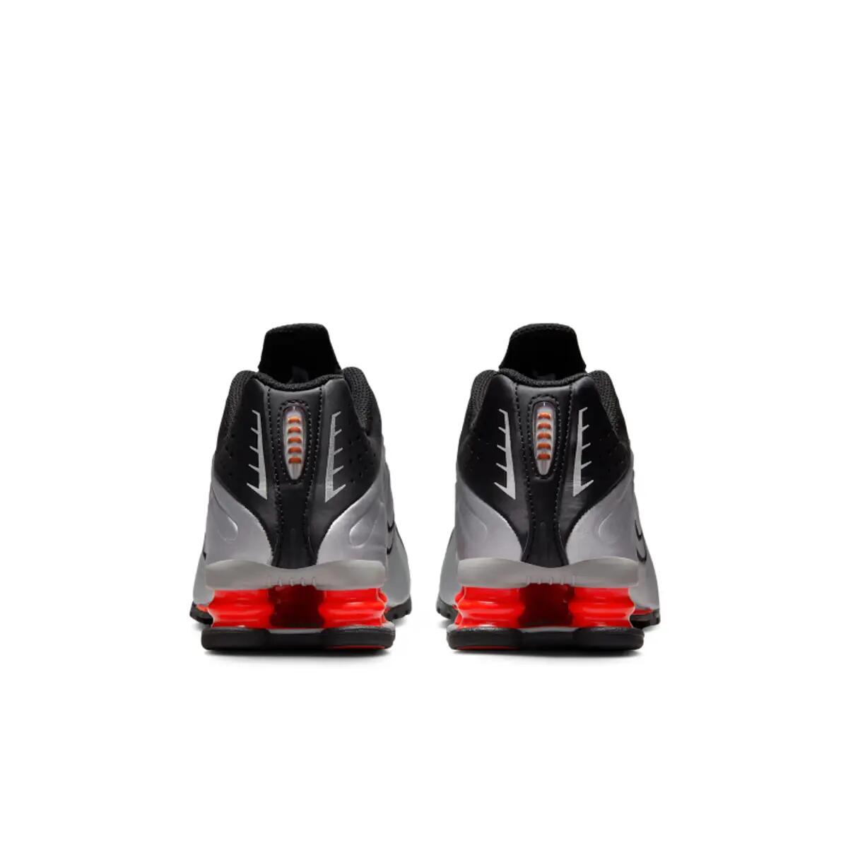Nike Shox R4 Metallic Silver Black Picante Red (GS) 6/6