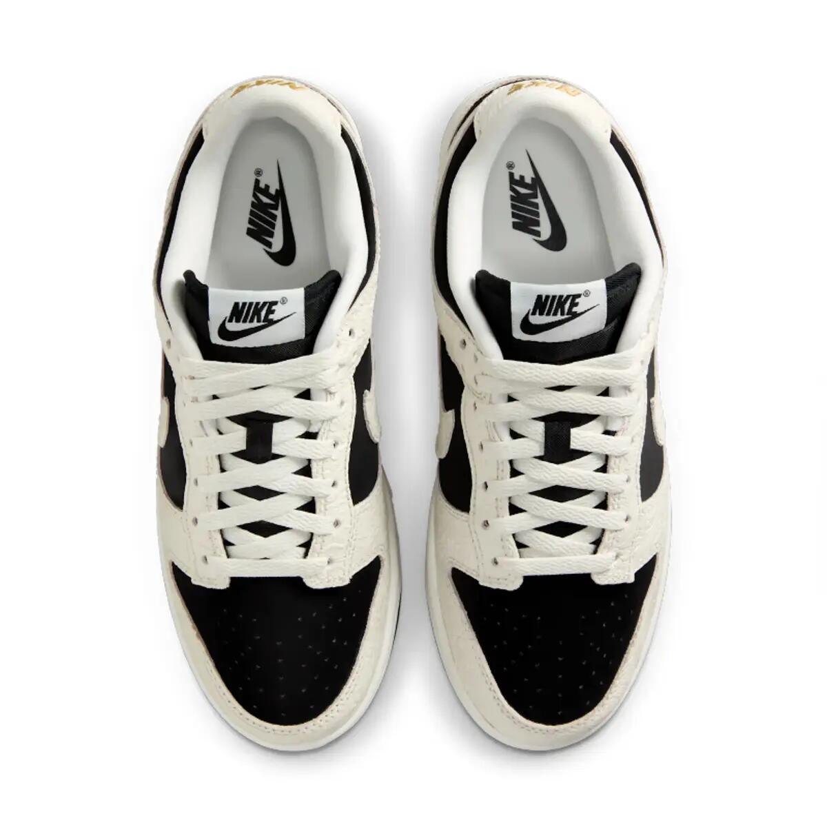 Nike Dunk Low Embossed Black Sail (Women's) 4/6