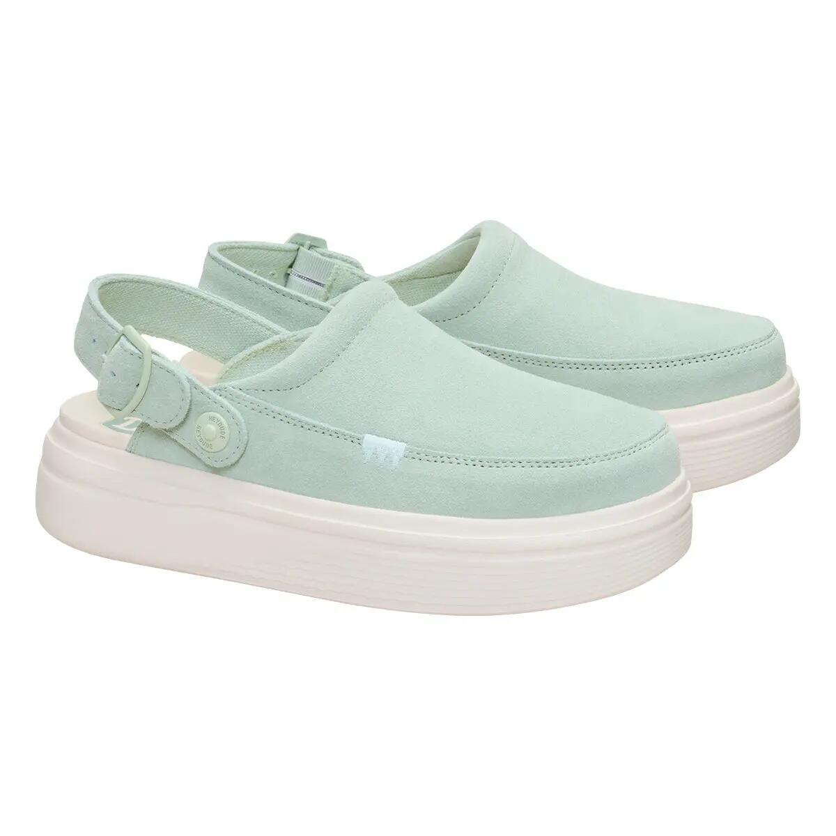 Zuecos - Mujer - Casual ultraligeros, hebilla ajustable - Verde 5/5