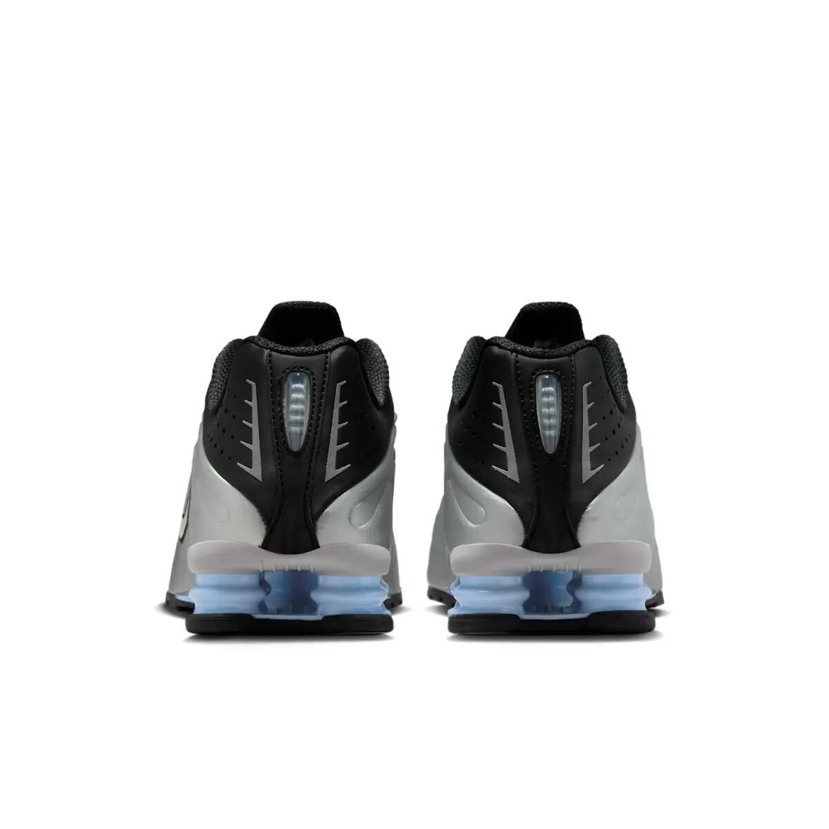 Nike Shox R4 Metallic Silver Black Psychic Blue 5/6