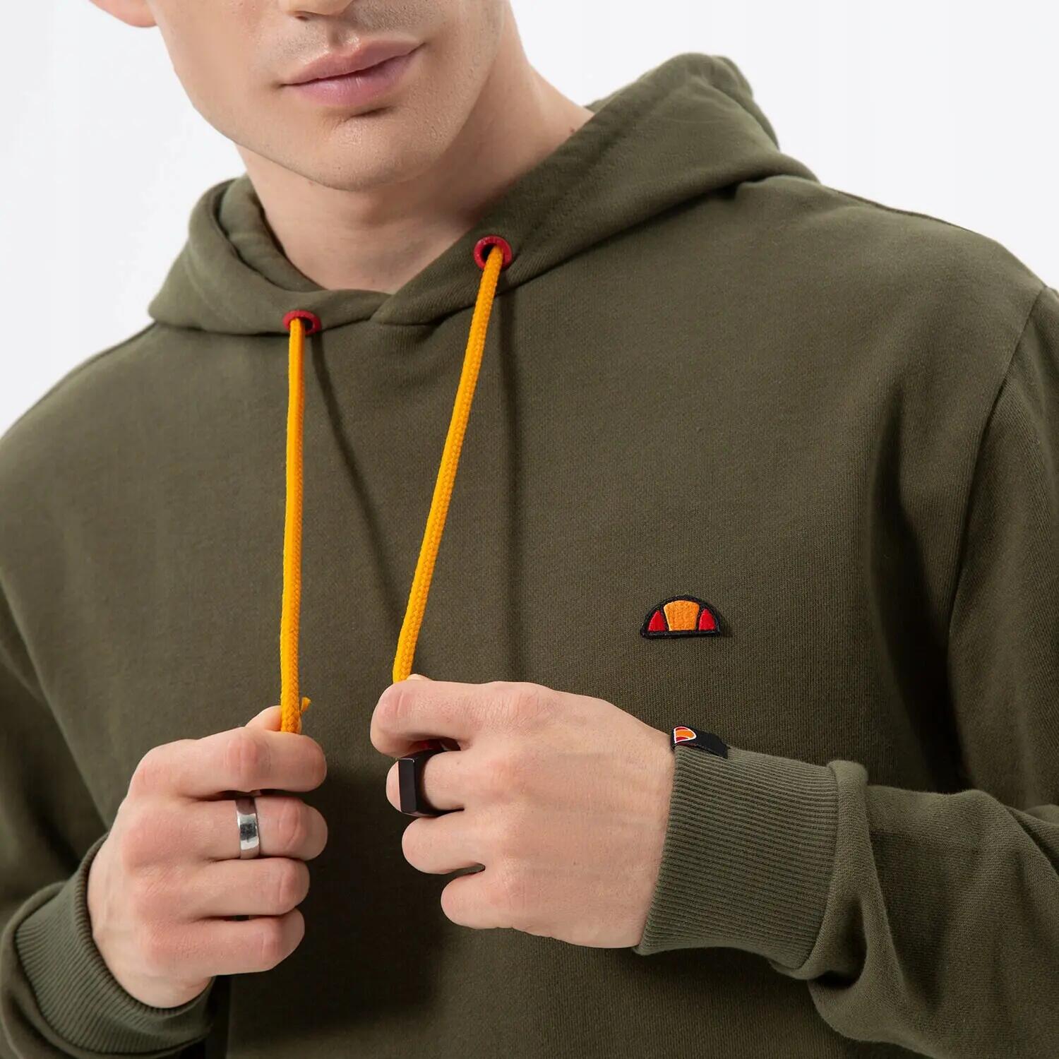 ELLESSE BLUZA MĘSKA Z KAPTUREM XXL SPORTOWA  KOLOR ZIELONY 4/5
