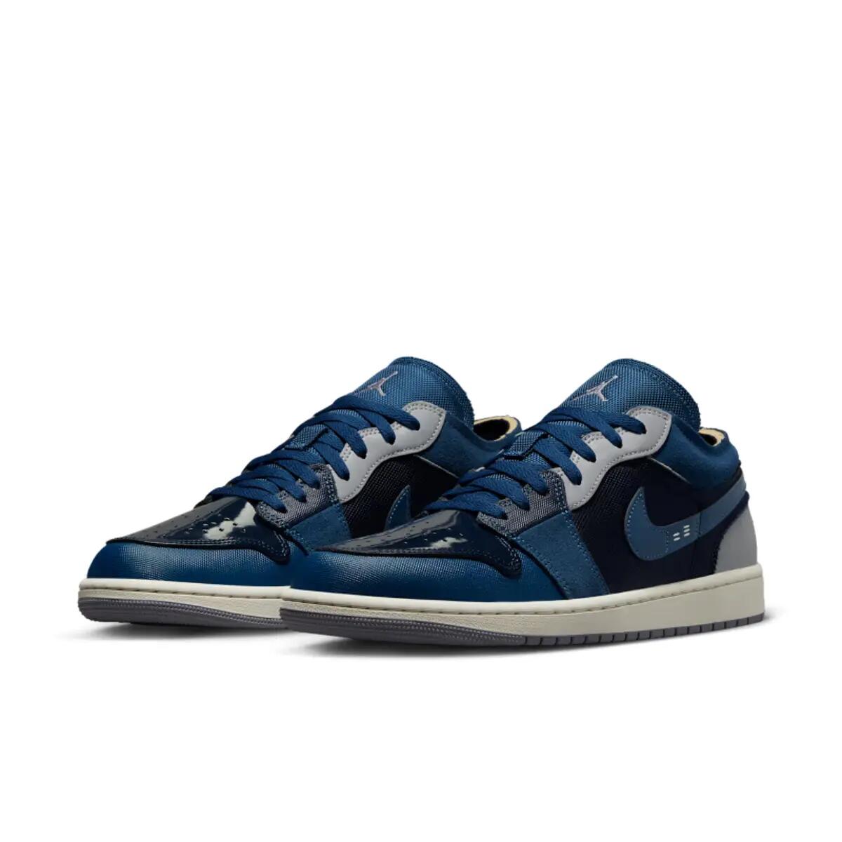 Jordan 1 Low SE Craft Obsidian French Blue Ashen Slate White 5/6