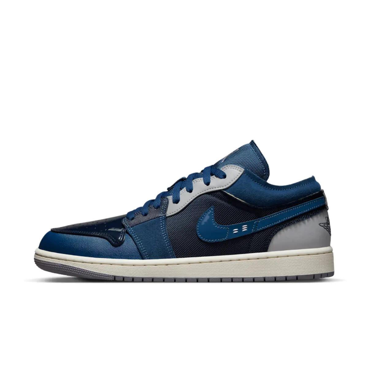 Jordan 1 Low SE Craft Obsidian French Blue Ashen Slate White 2/6