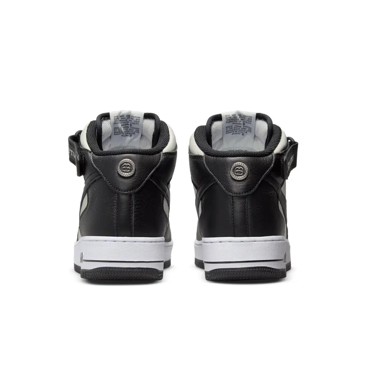Nike Air Force 1 Mid Stussy Light Bone Black 4/6