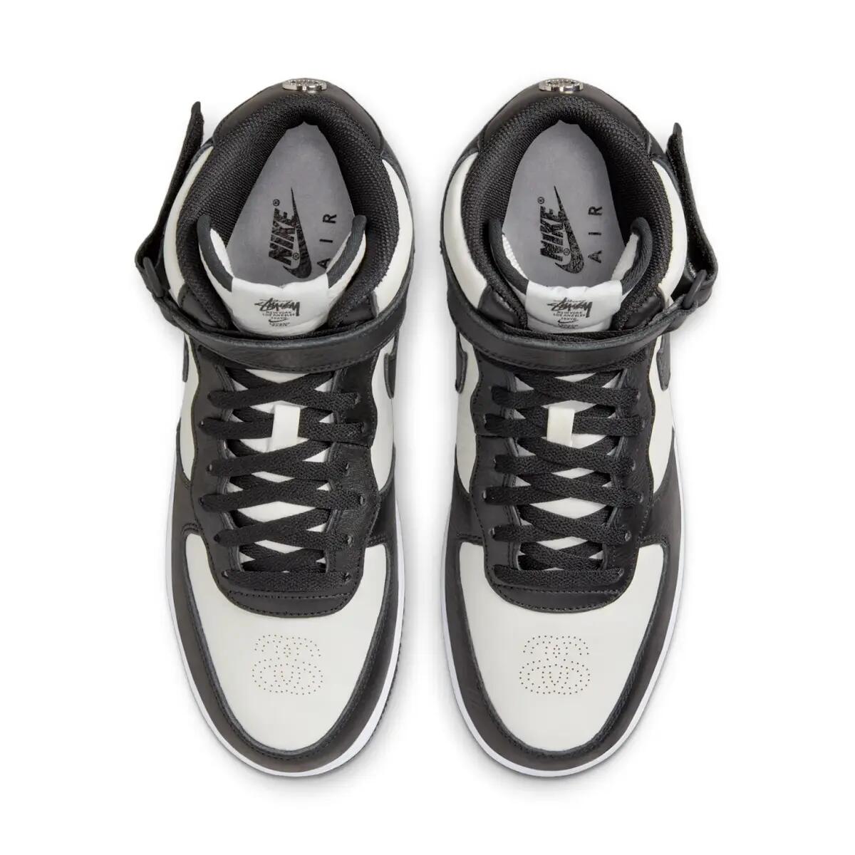 Nike Air Force 1 Mid Stussy Light Bone Black 3/6