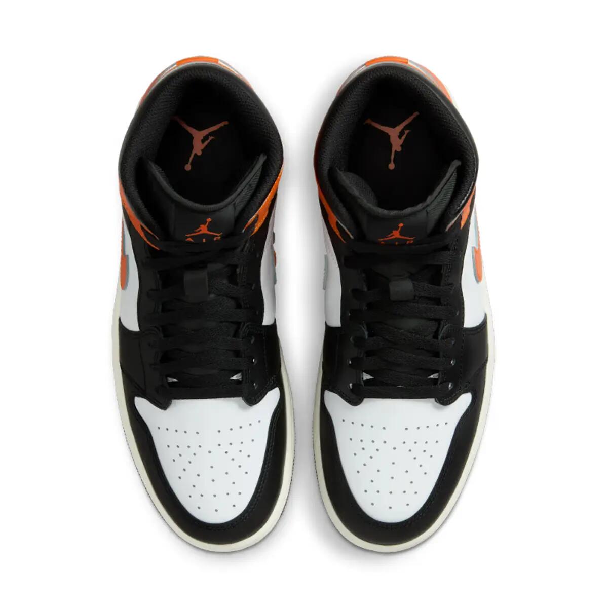 Air Jordan 1 Mid Black Toe Starfish 4/6