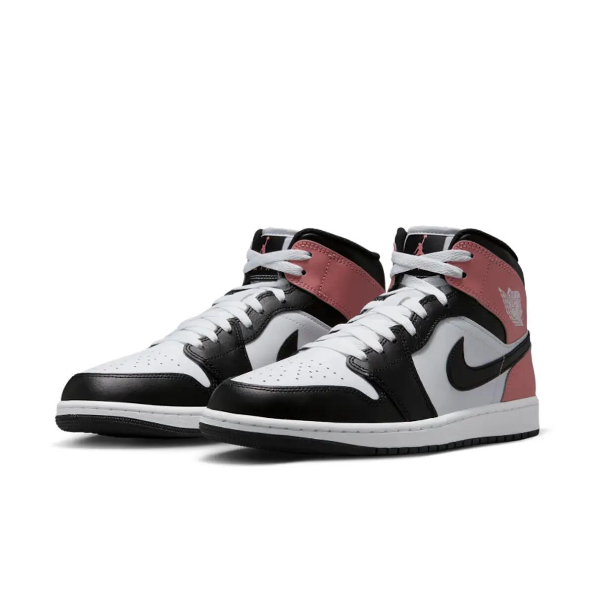 Air Jordan 1 Mid White Rust Pink Black 4/6