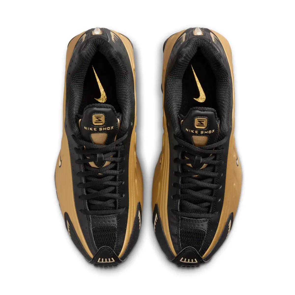 Nike Shox R4 Black Metallic Gold (Women's) 5/6