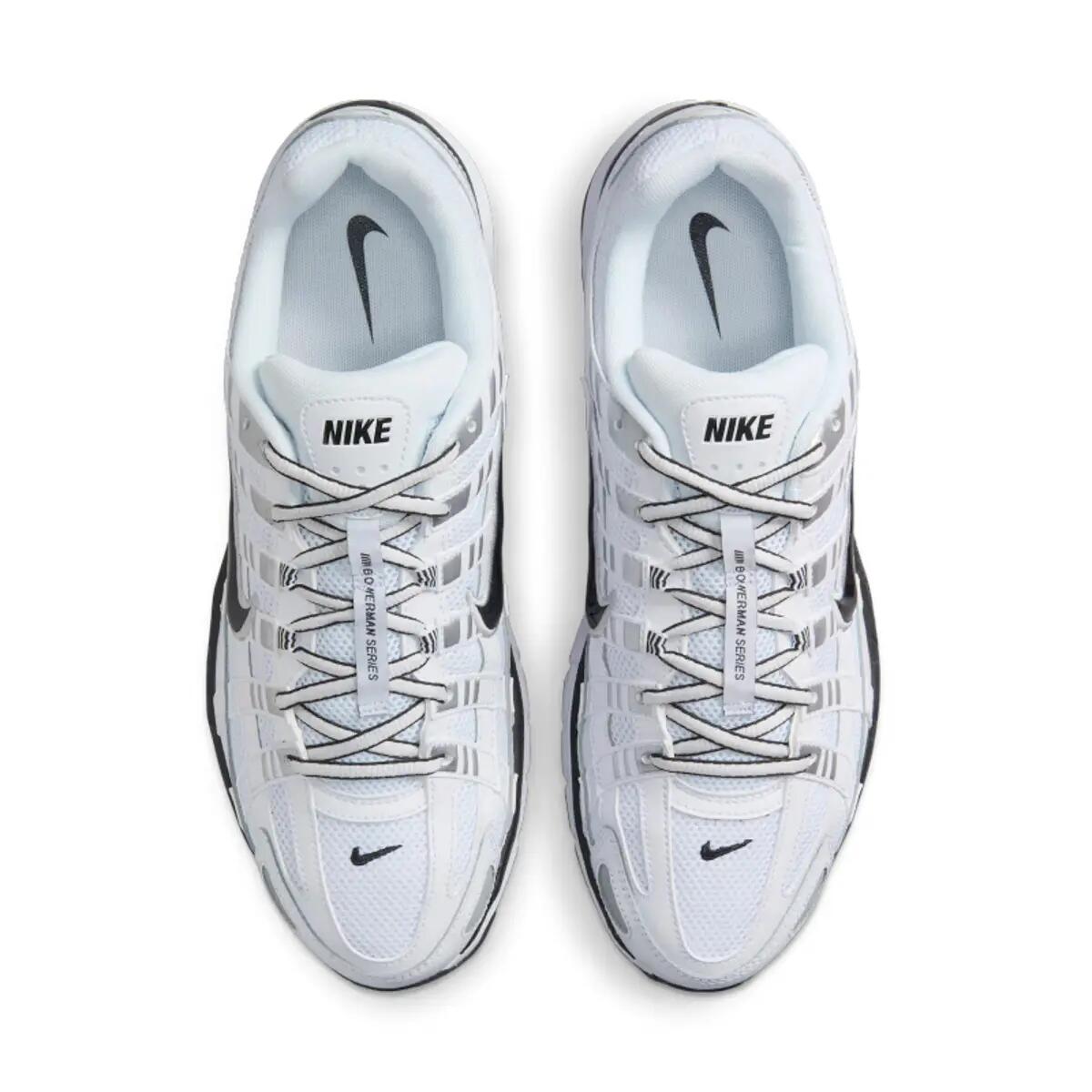 Nike P 6000 White Metallic Silver Black 4/6