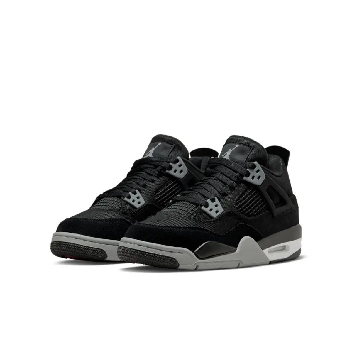 Jordan 4 Retro Black Canvas (GS) 5/6