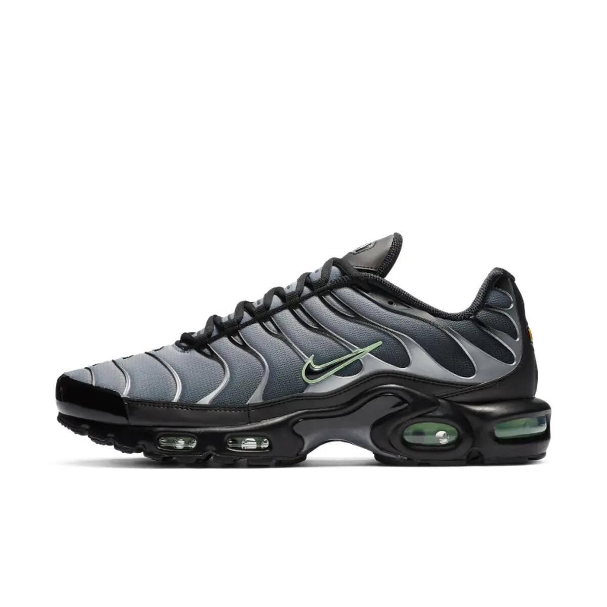 Nike Air Max Plus Black Particle Grey Vapour Green 3/8