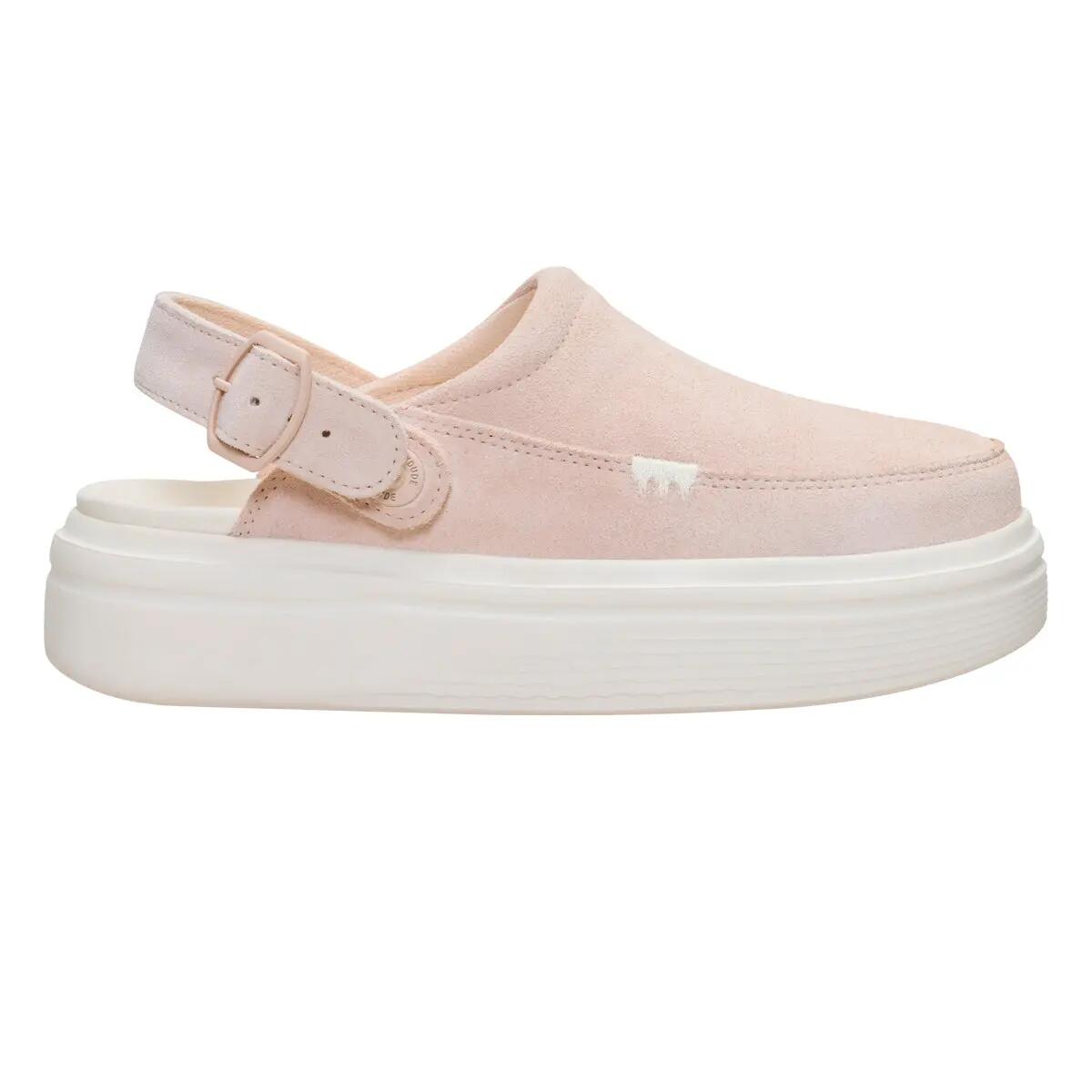 Zuecos Mujer - Austin Lift, Ante, Plataforma 3,3 cm - Rosa perla 3/5