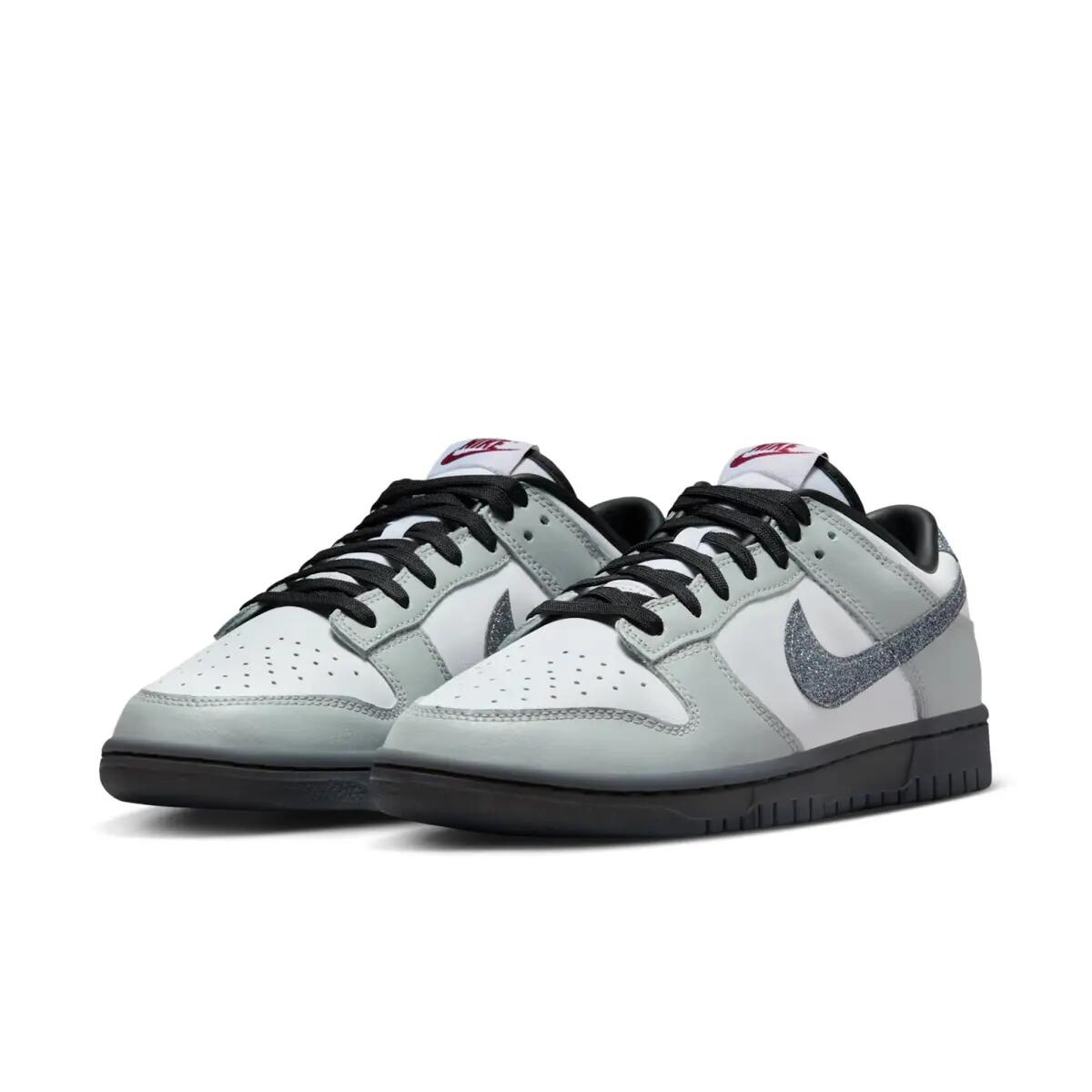 Nike Dunk Low LX Glitter Swoosh White Light Smoke Grey (Women's) 2/6