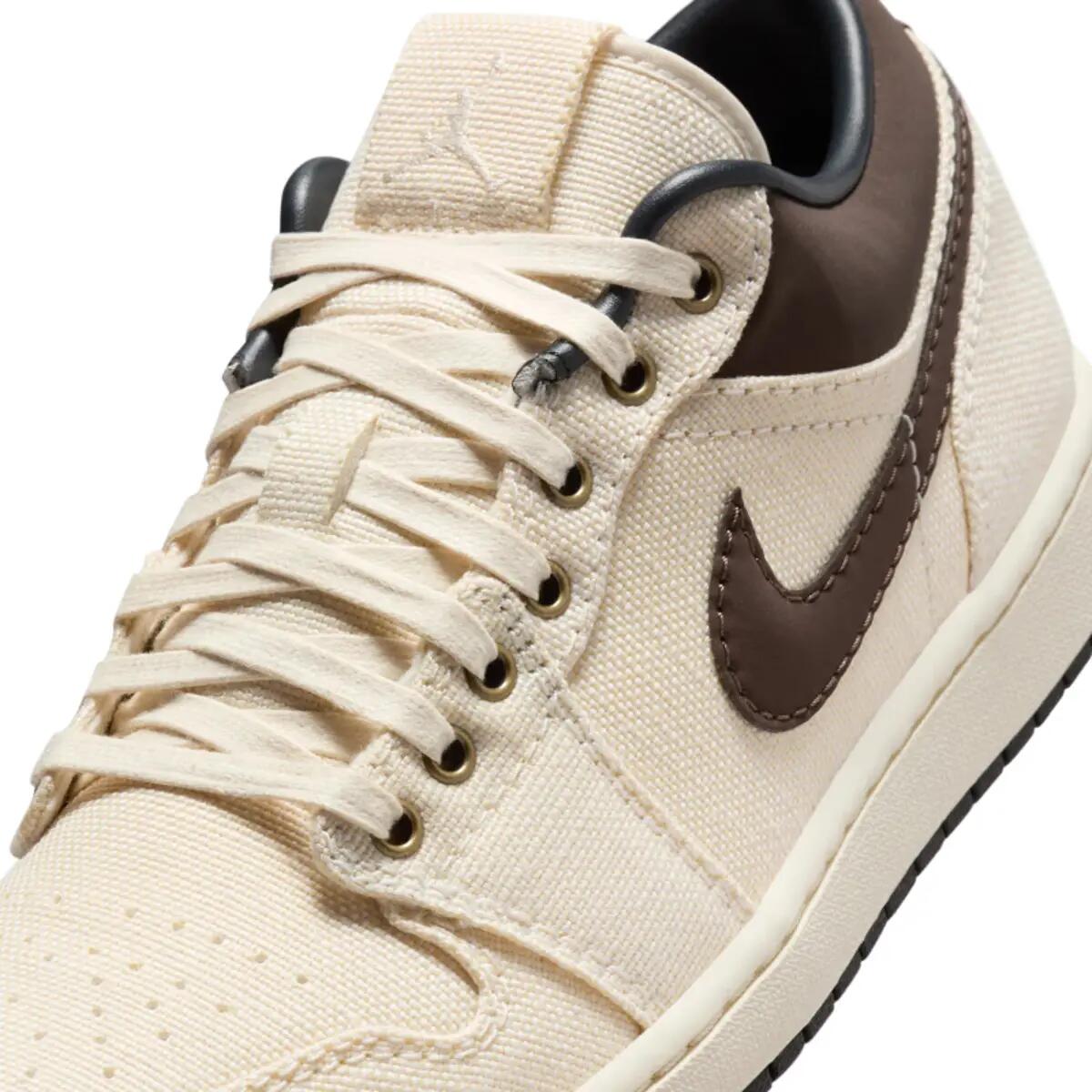 Air Jordan 1 Low Premium Pale Ivory Off Noir Baroque Brown 6/8