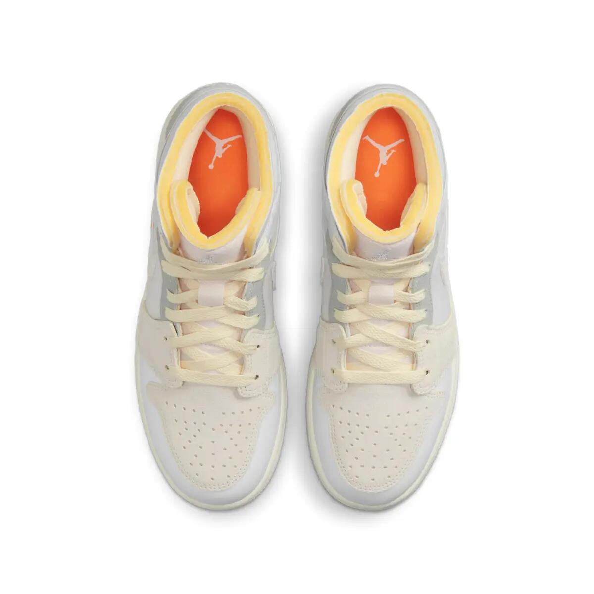 Jordan 1 Mid SE Craft Inside Out White Grey (GS) 4/6