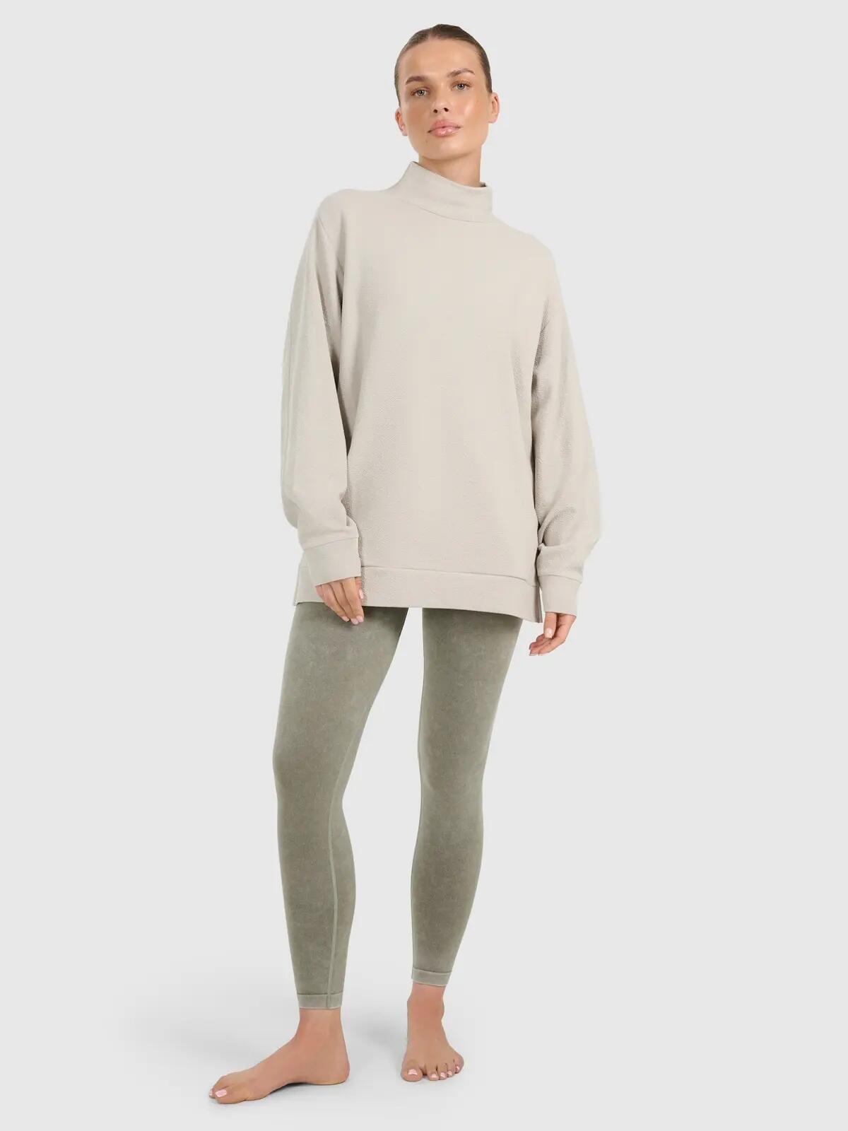 BLUZA DAMSKA DRESOWA 4F TRENINGOWA DO JOGI TFSWF589  KOLOR BEŻOWY 2/12